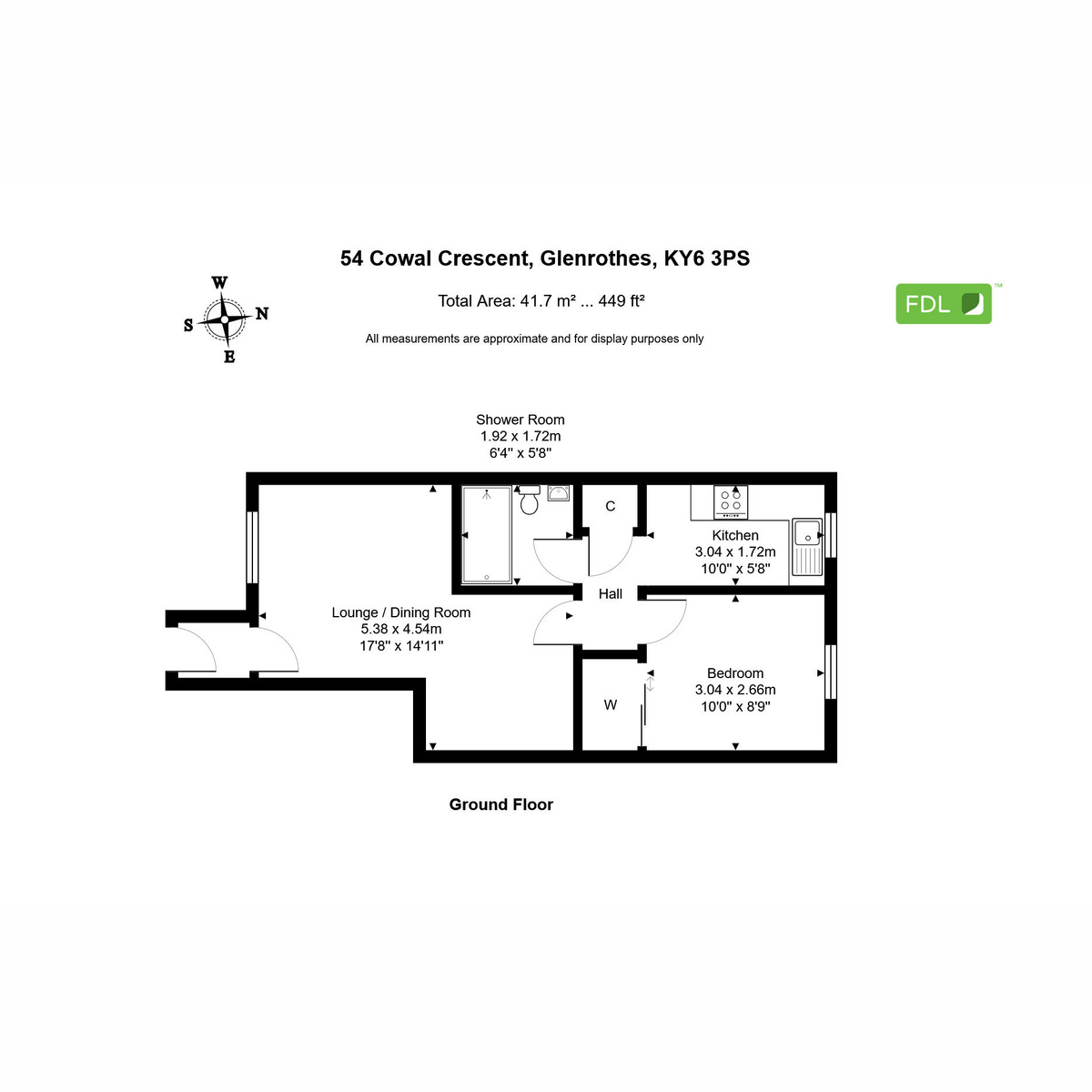 54, Cowal Crescent, Glenrothes floorplan