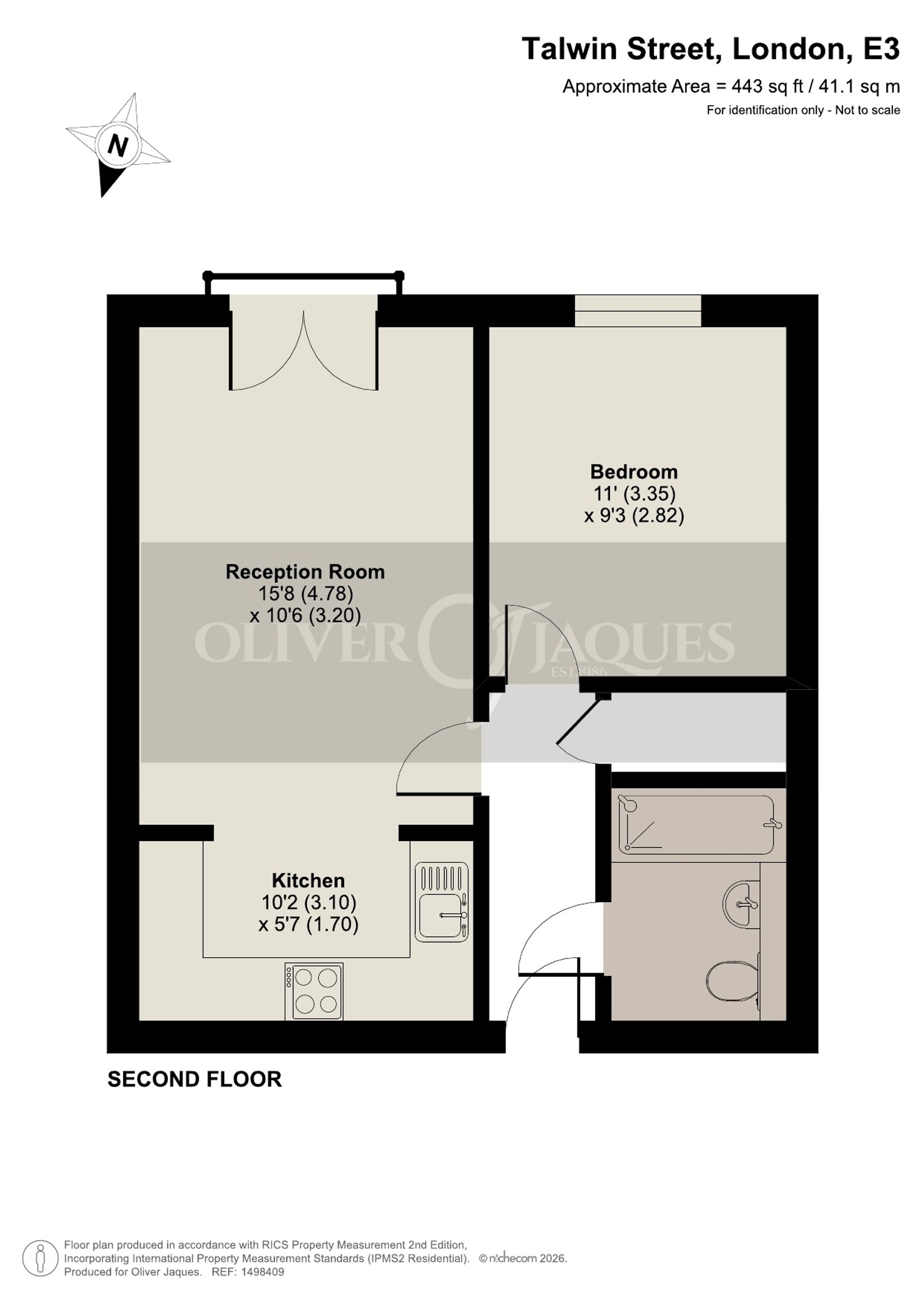 Flat 8, Bailey House, London floorplan