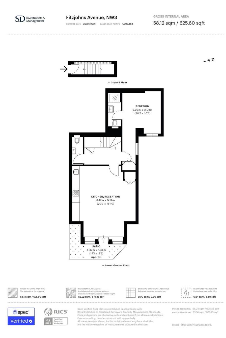 Flat 4, 51, Fitzjohns Avenue, London floorplan