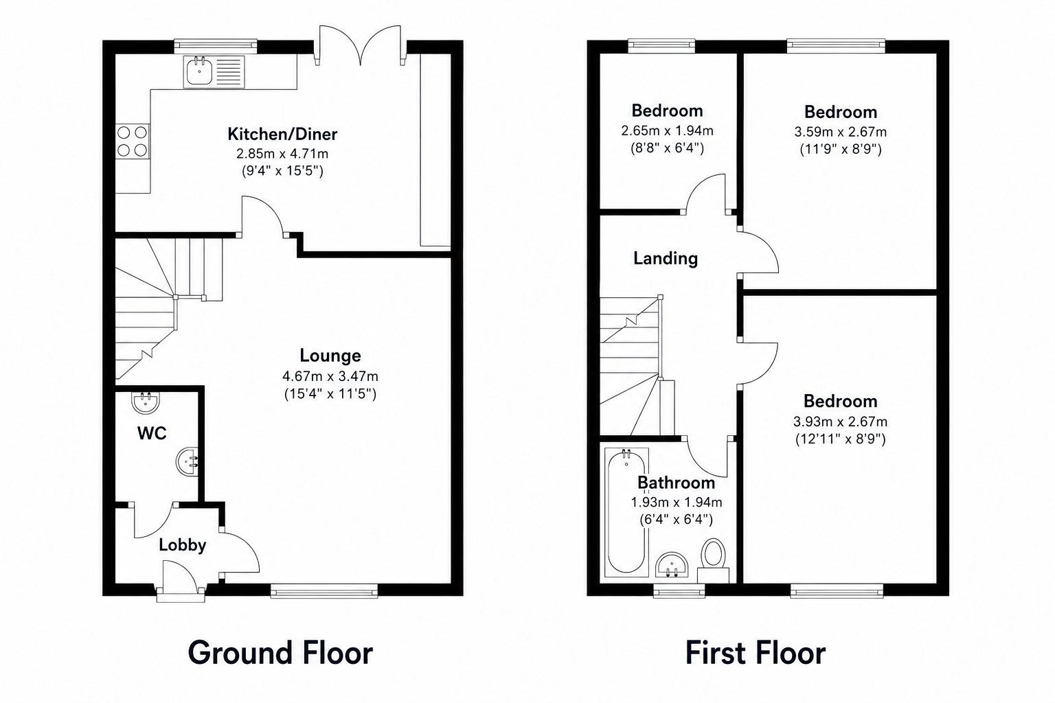 9, Parkin Court, Rotherham floorplan