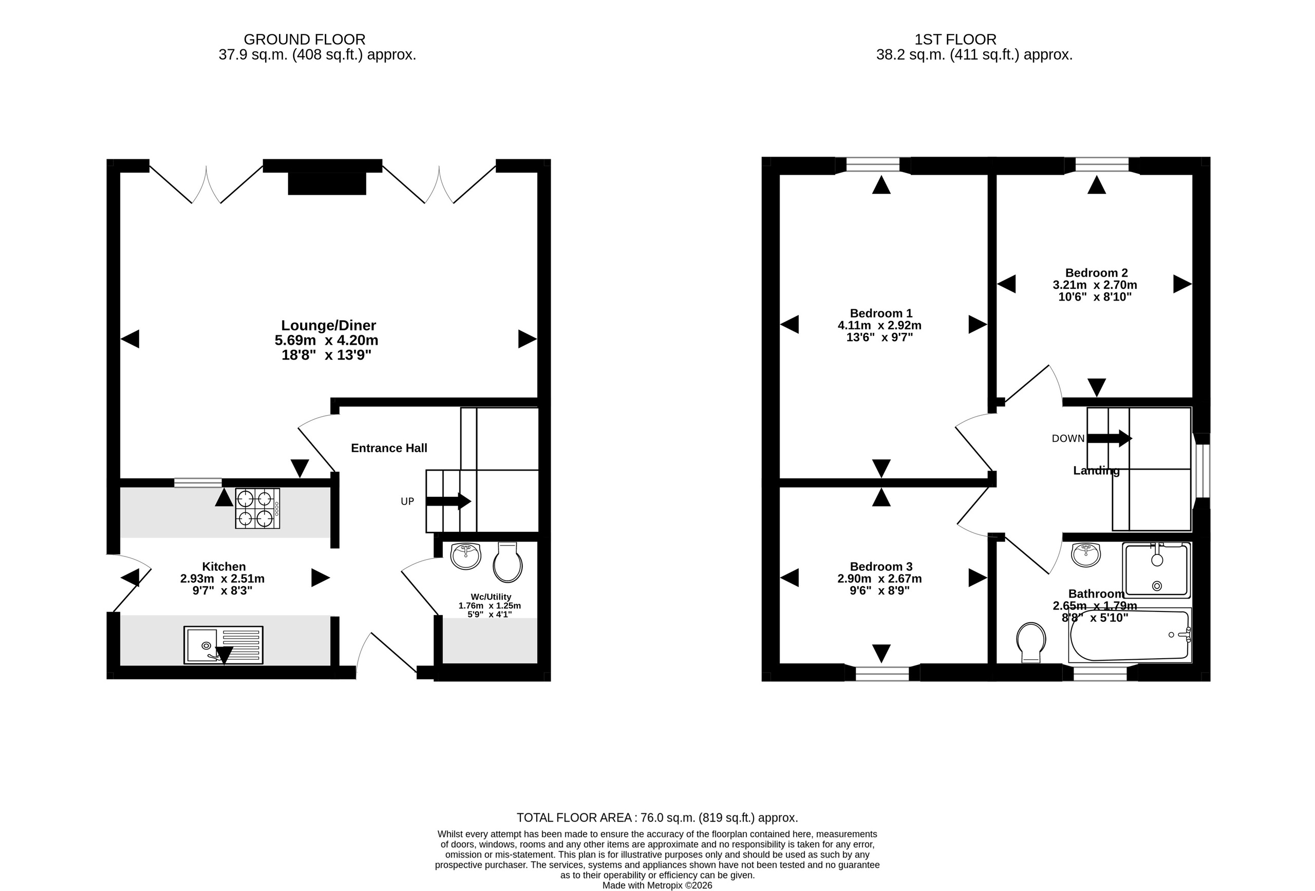 59 The Paddock, Portishead floorplan