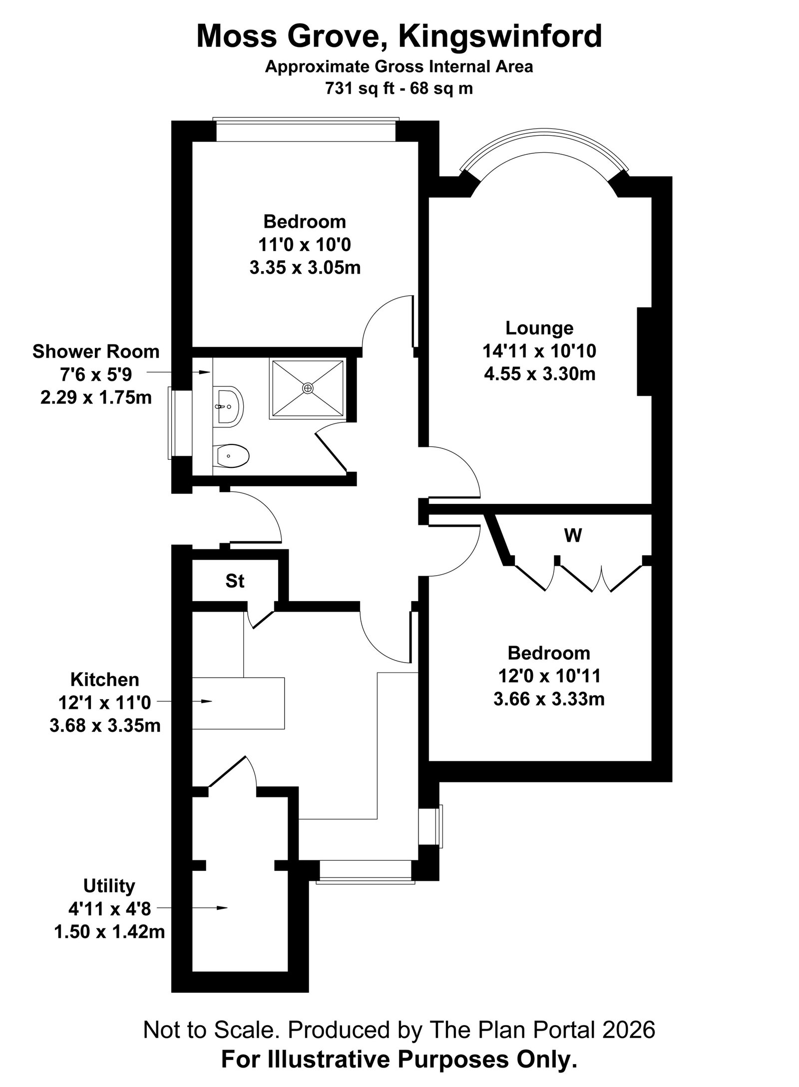 81, Moss Grove, Kingswinford floorplan