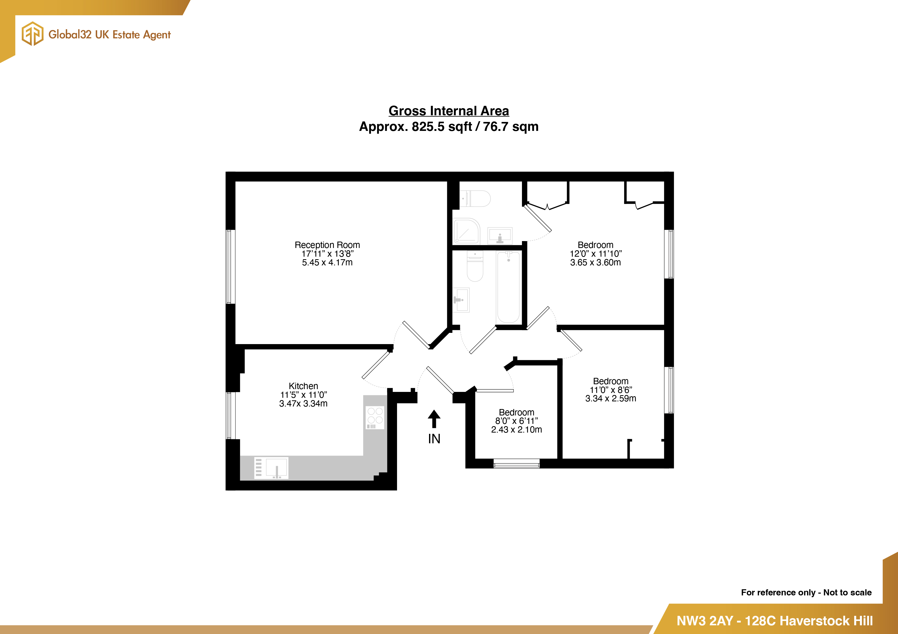 Flat C, 128,, Haverstock Hill, London floorplan