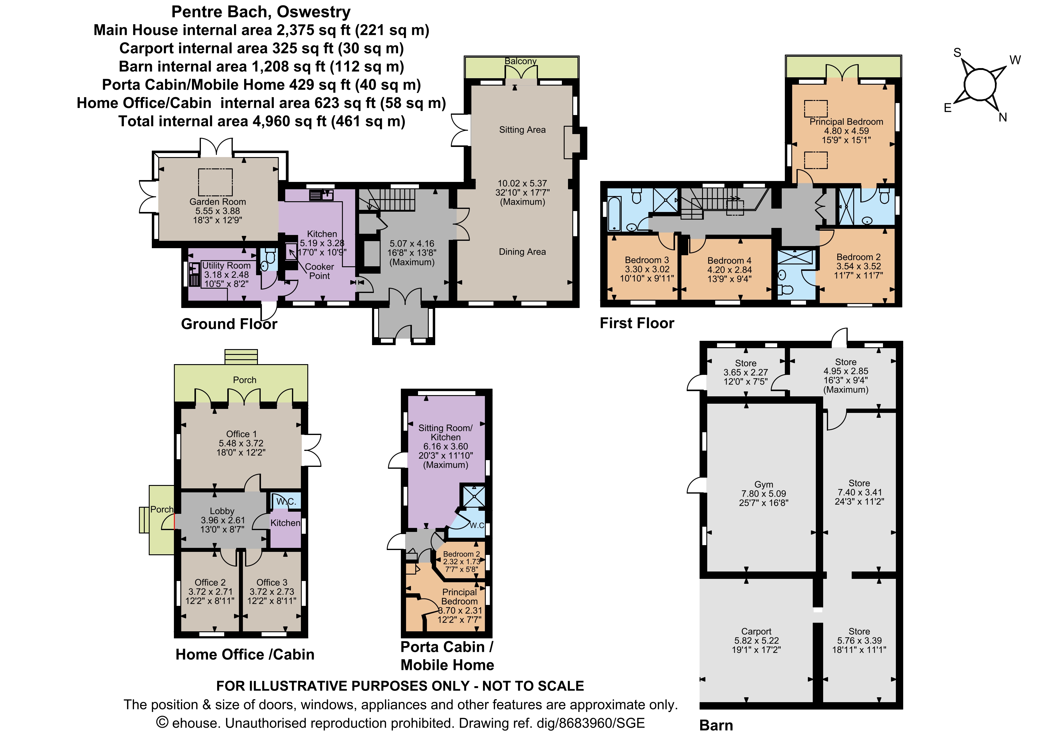 Pentre Bach,, Melverley, Shropshire floorplan