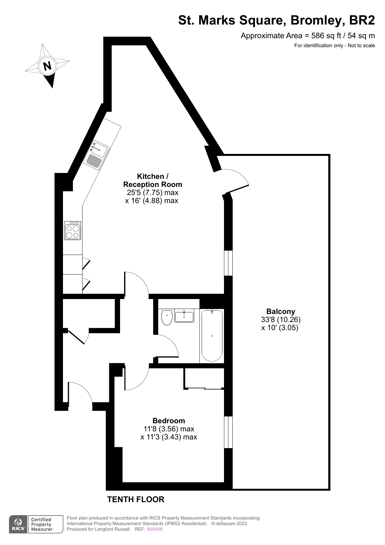 Flat 55 Brouard Court,, St. Marks Square, Bromley floorplan