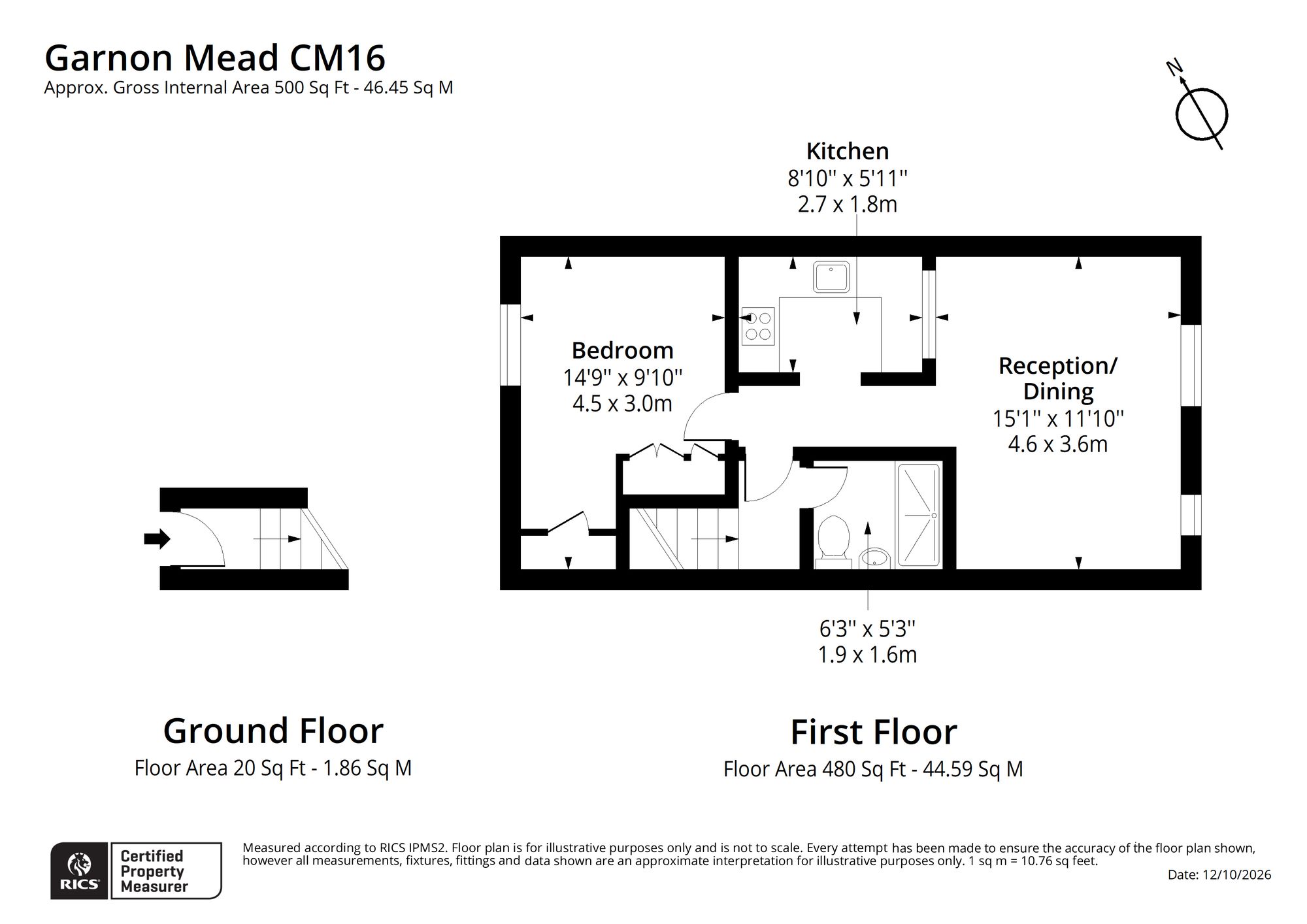 42 Garnon Mead, Epping floorplan
