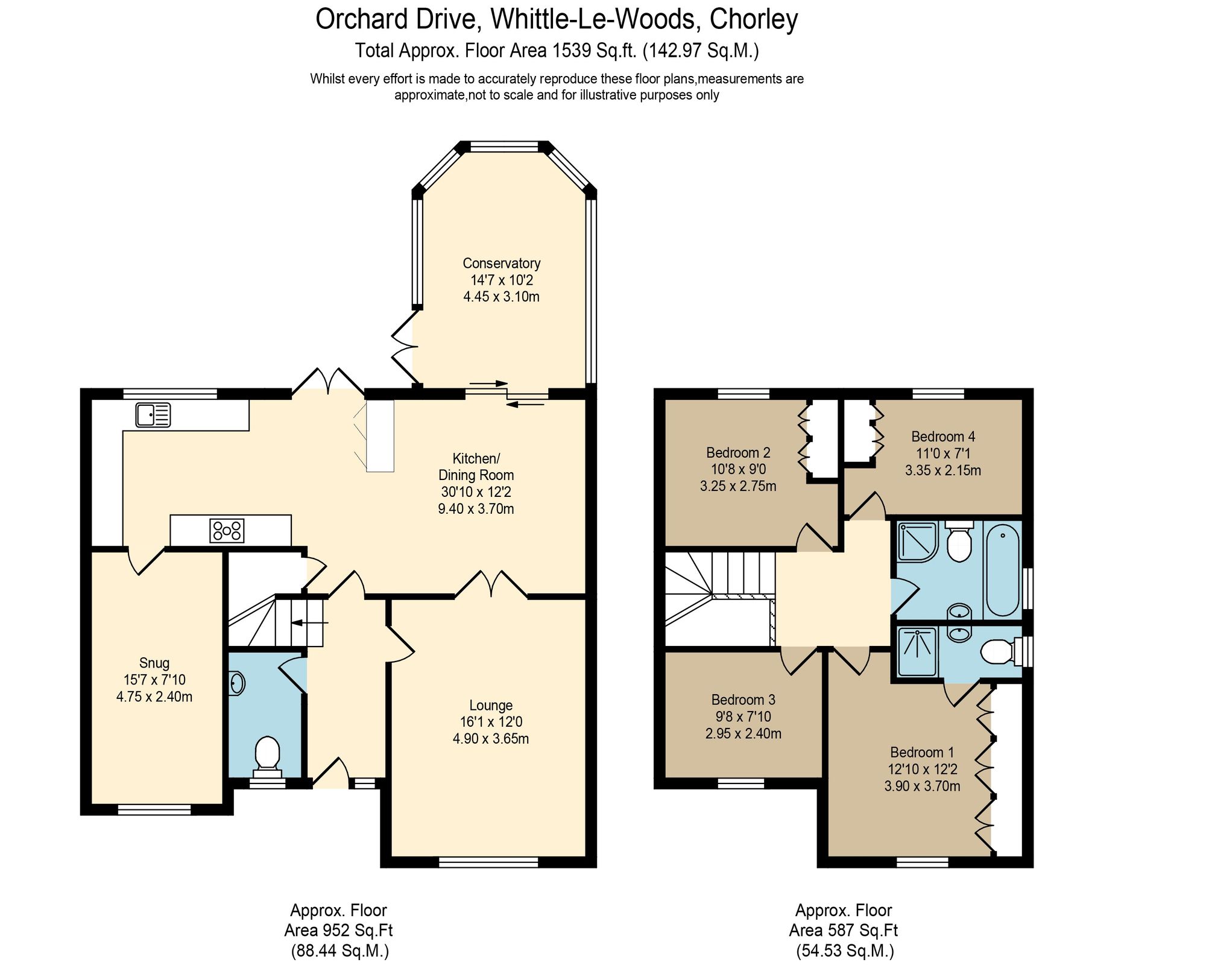 10 Orchard Drive, Chorley floorplan
