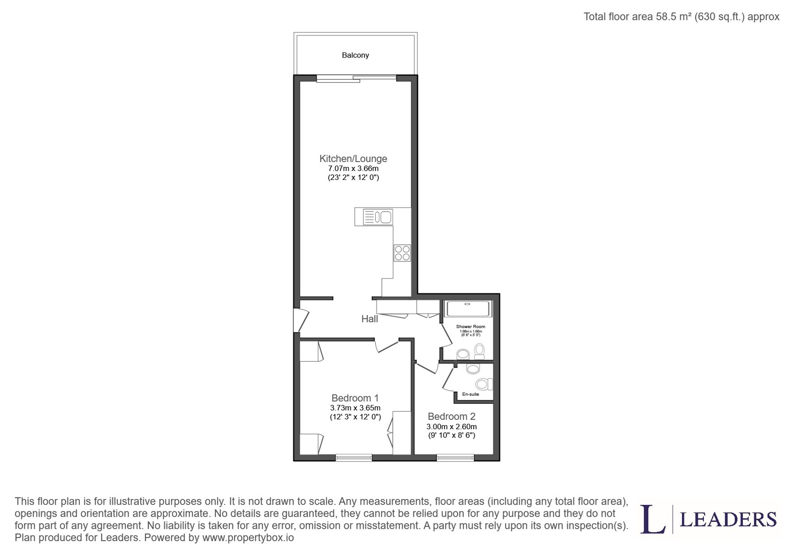Flat 4, Craghead, 77, Manor Road, Dorset floorplan