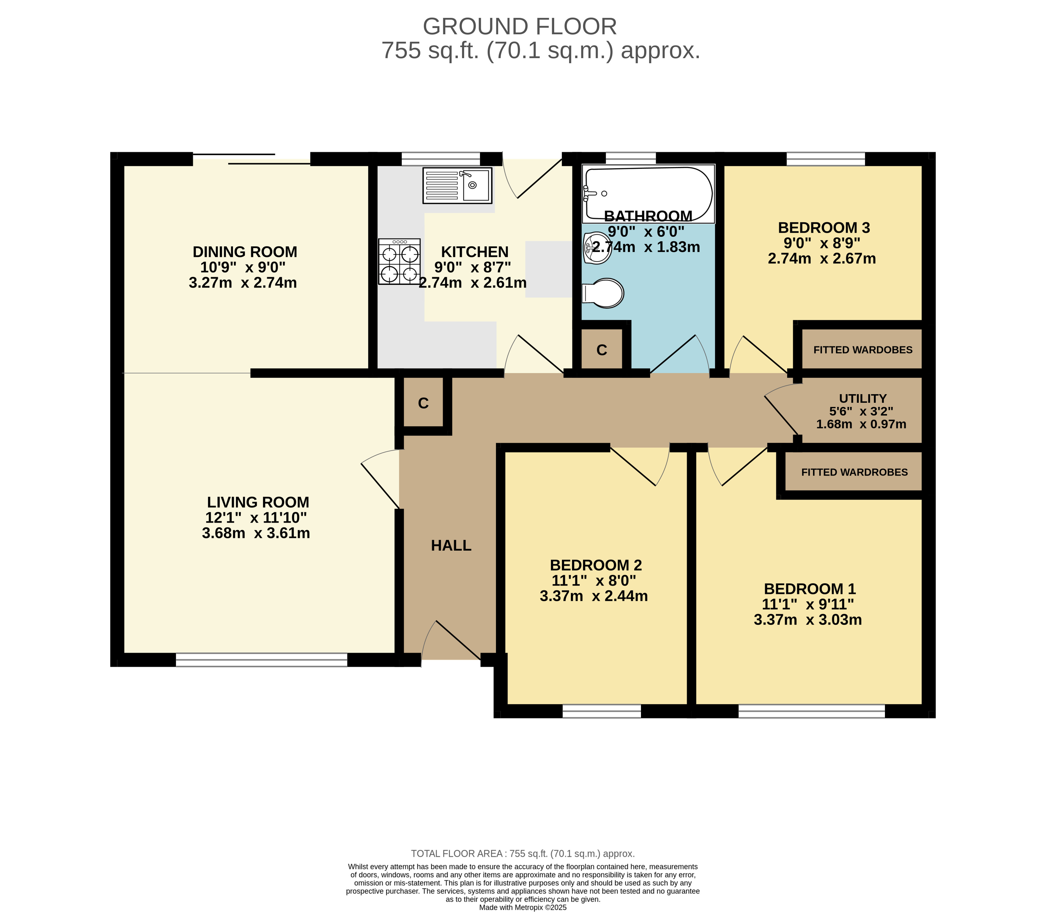 Chandos Wood Street, Milverton Taunton Somerset, Taunton floorplan