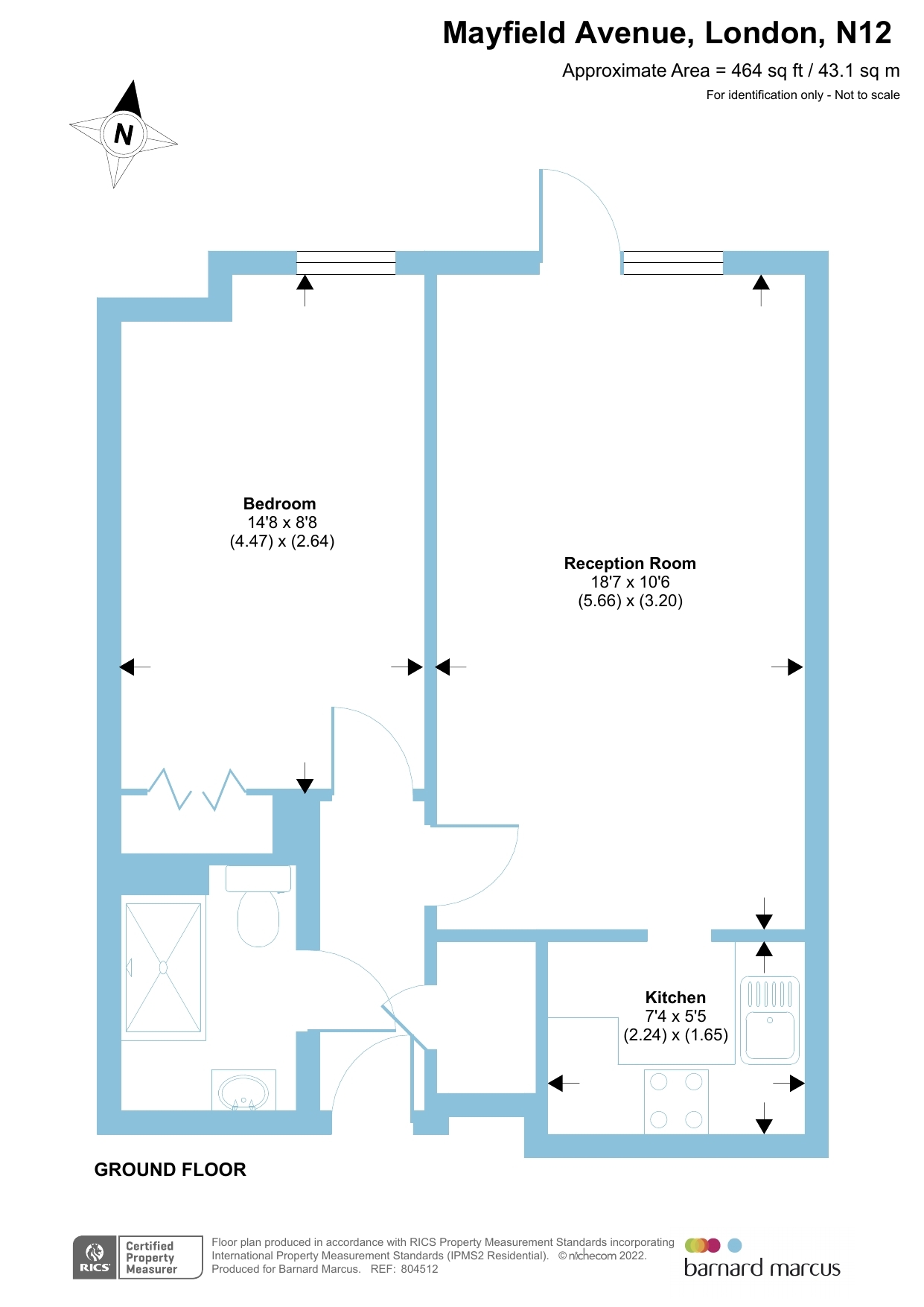 Flat 8, St Elizabeths Court, Mayfield Avenue, London floorplan