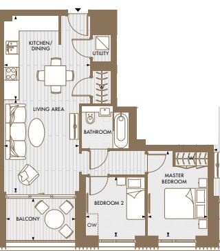 19 Chartwell House, 4, Palmer Road, Prince Of Wales Drive floorplan