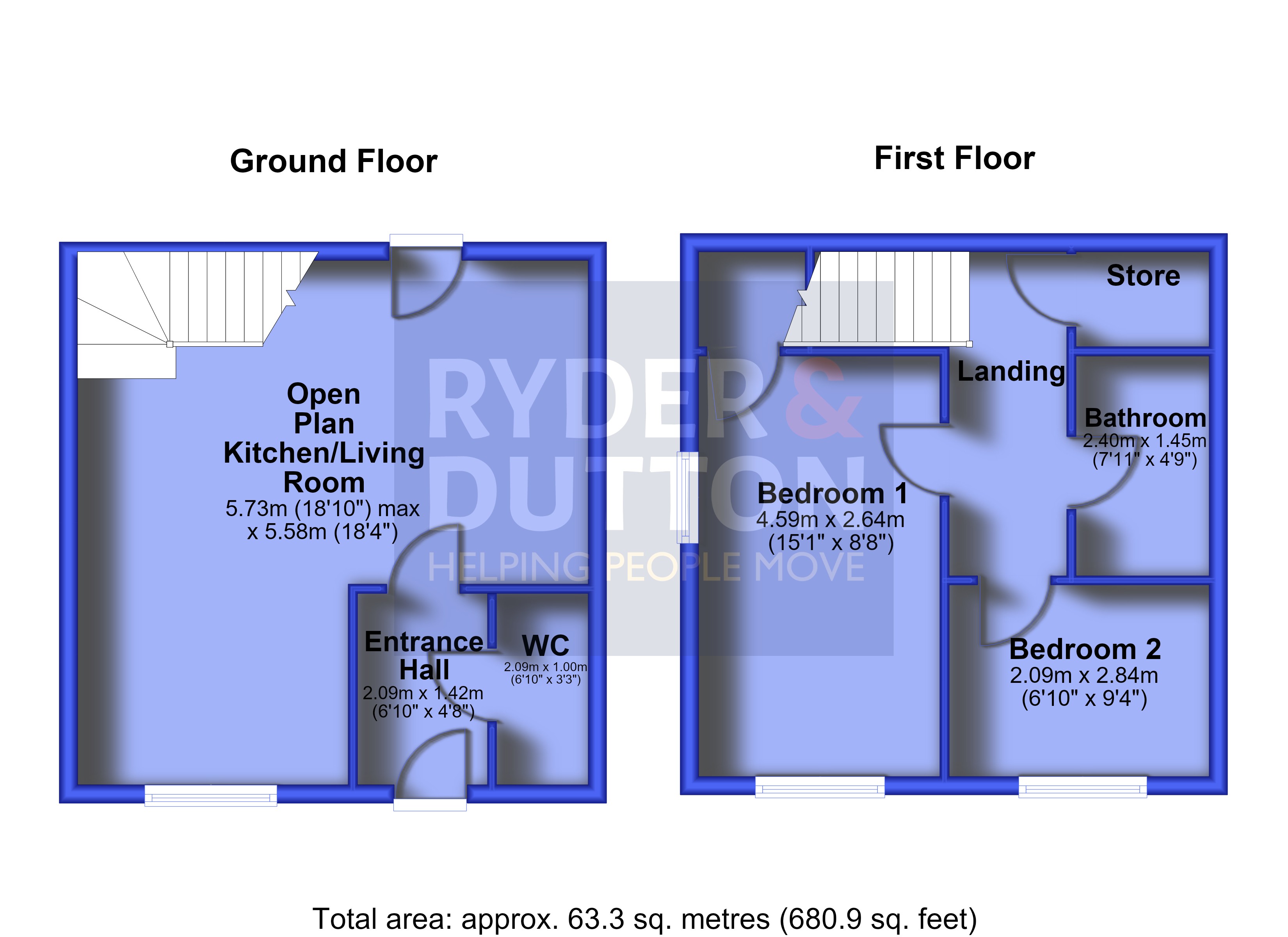 16, Torside Street, Glossop floorplan