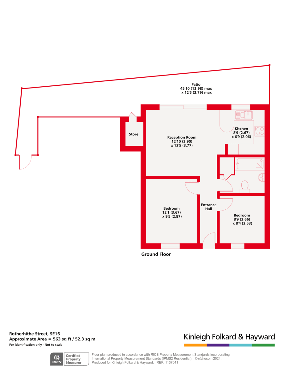 Flat 2 Surrey House, 236, Rotherhithe Street, London floorplan