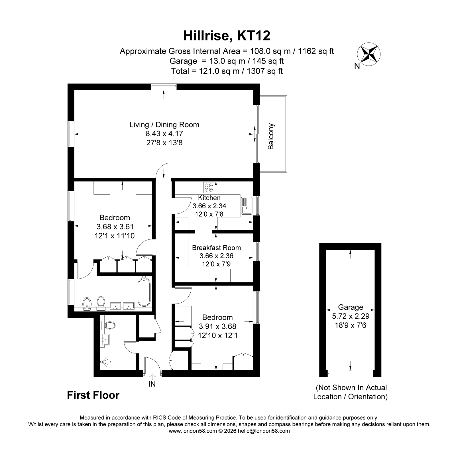 31, Hillrise, Walton-On-Thames floorplan