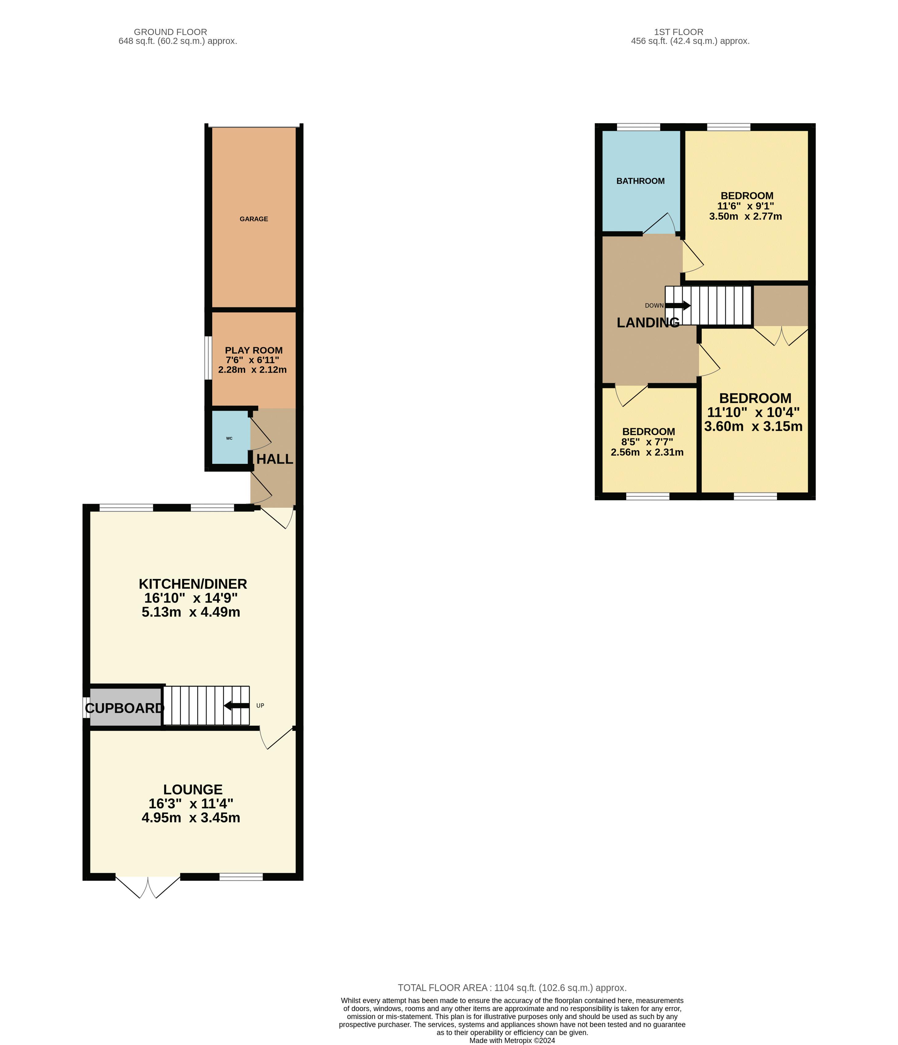 34, Tunfield Road, Hoddesdon floorplan