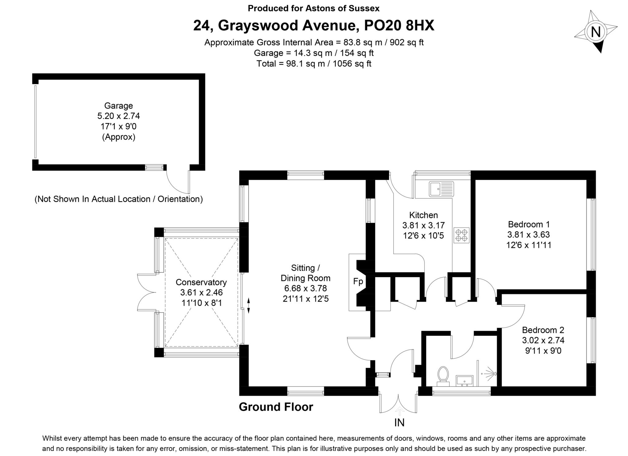 24, Grayswood Avenue, Chichester floorplan