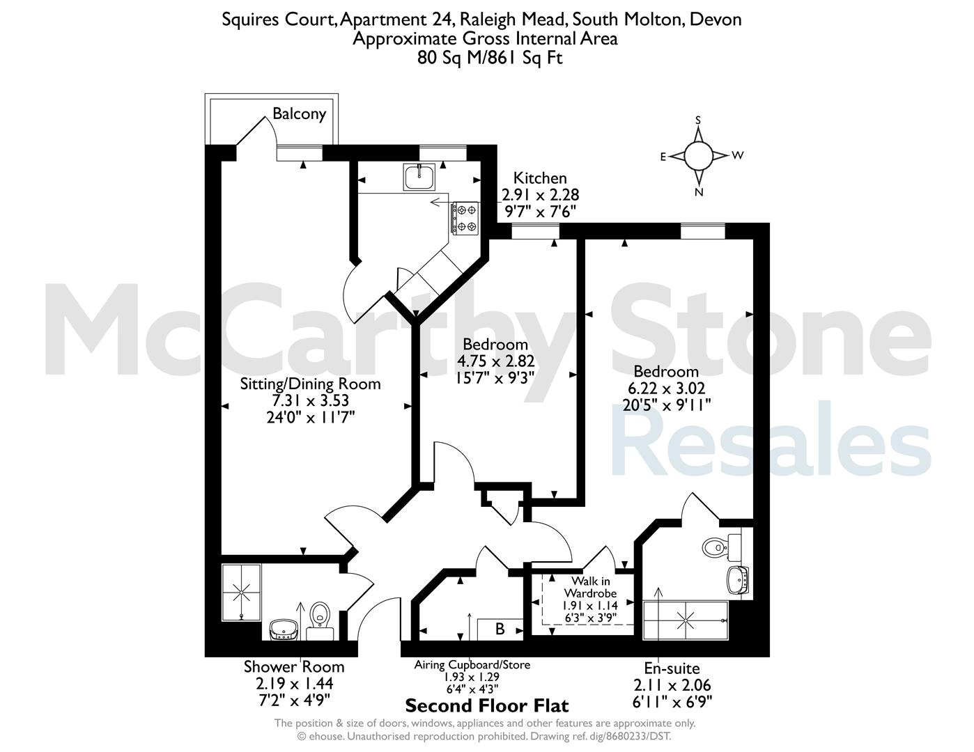 24 Squire Court, Raleigh Mead, South Molton floorplan