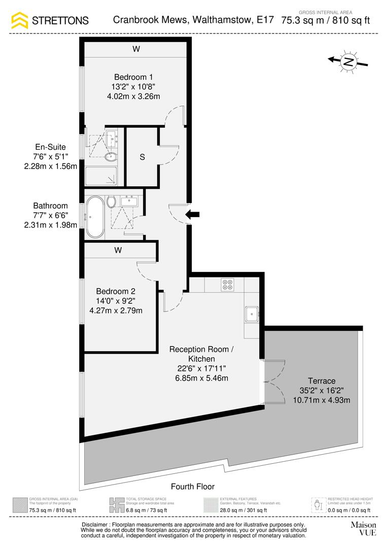 Flat 17, Olive Tree Court, 1 Cranbrook Mews, London floorplan