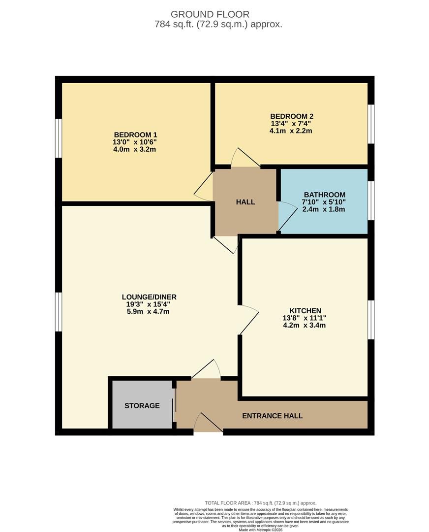 17, St. Brannocks Close, Barry floorplan
