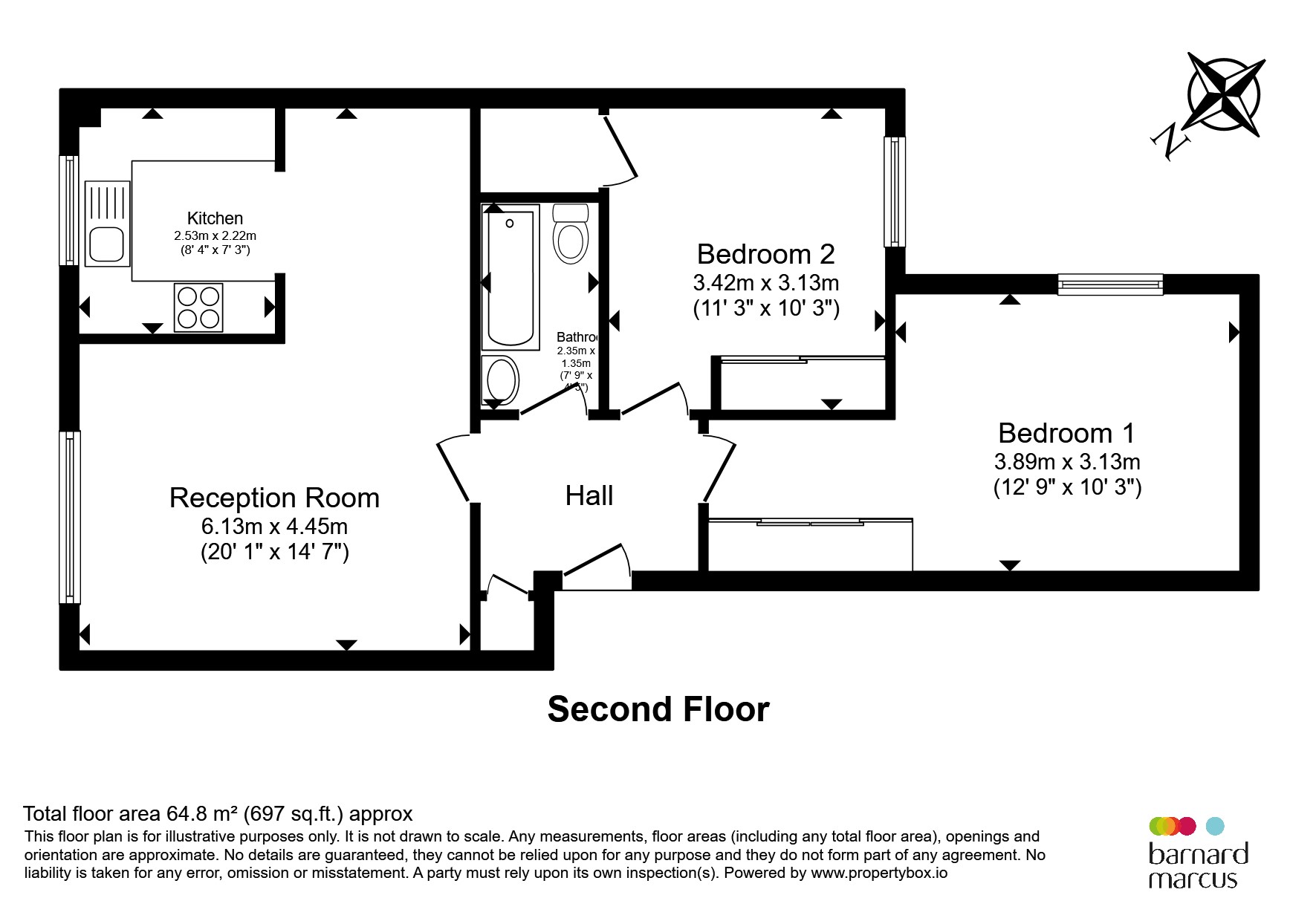 Flat 15, Jasper House, Percy Gardens, Worcester Park floorplan