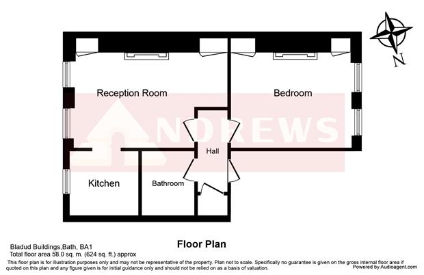 1 Bedrooms Flat to rent in Bladud Buildings, Bath, Somerset BA1