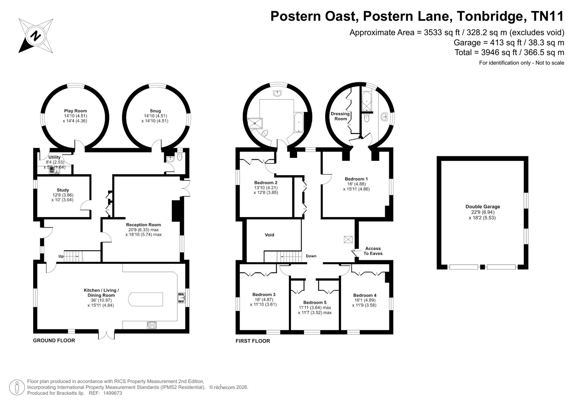 Upper Postern Oast Postern Lane, Tonbridge floorplan