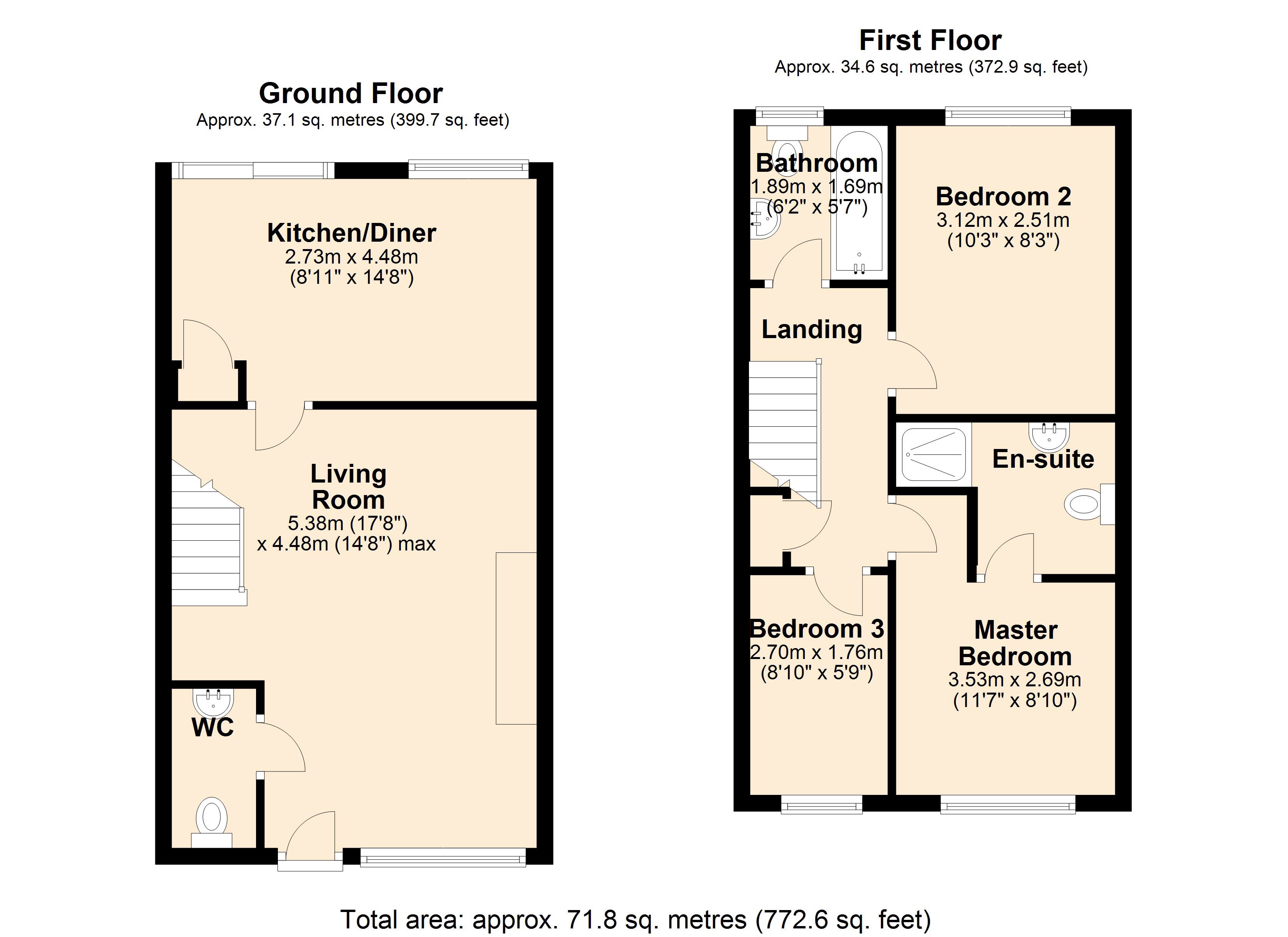 3 Bedrooms Terraced house for sale in Chestnut Green, Monk Fryston, Leeds LS25
