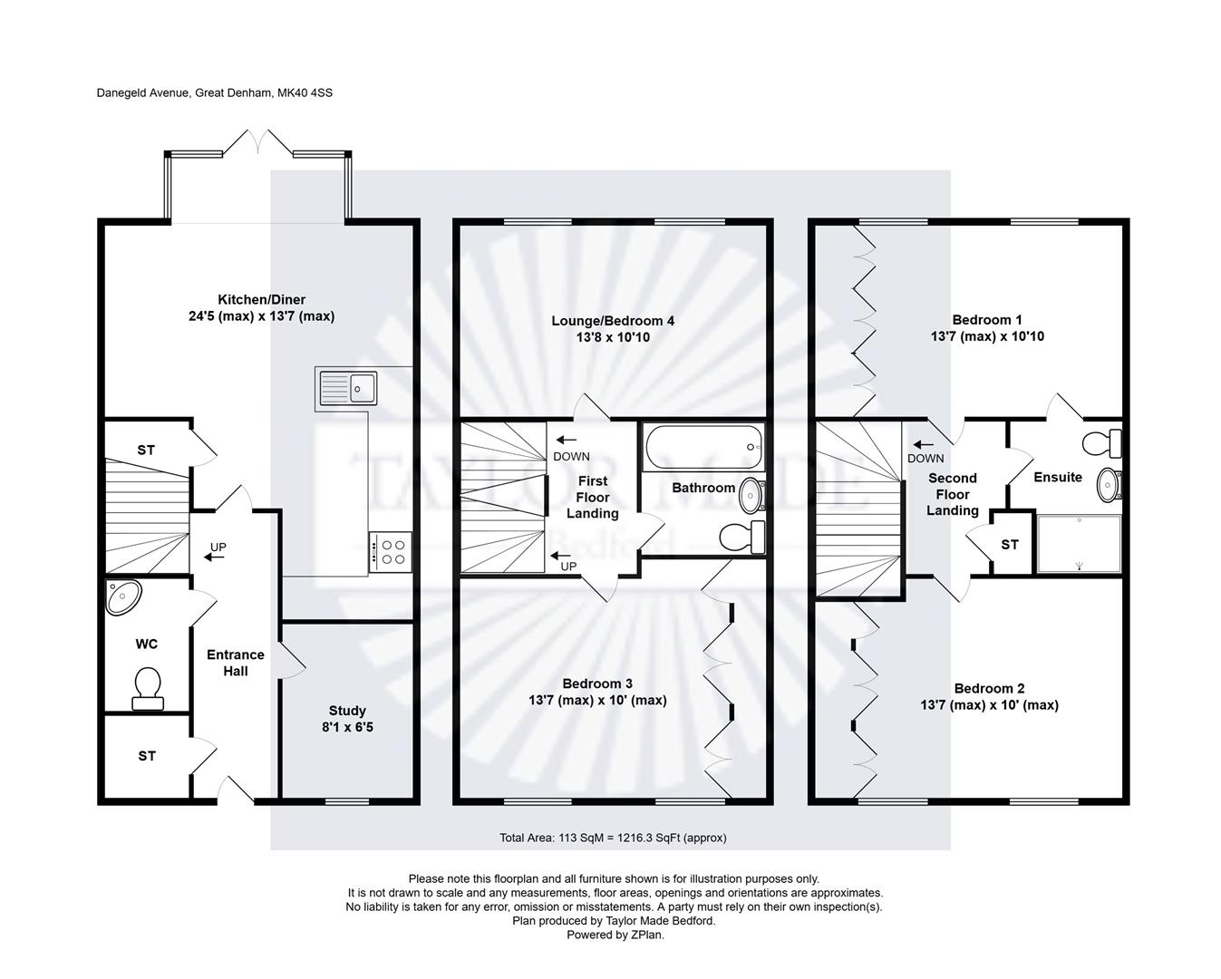 35, Danegeld Avenue, Bedford floorplan