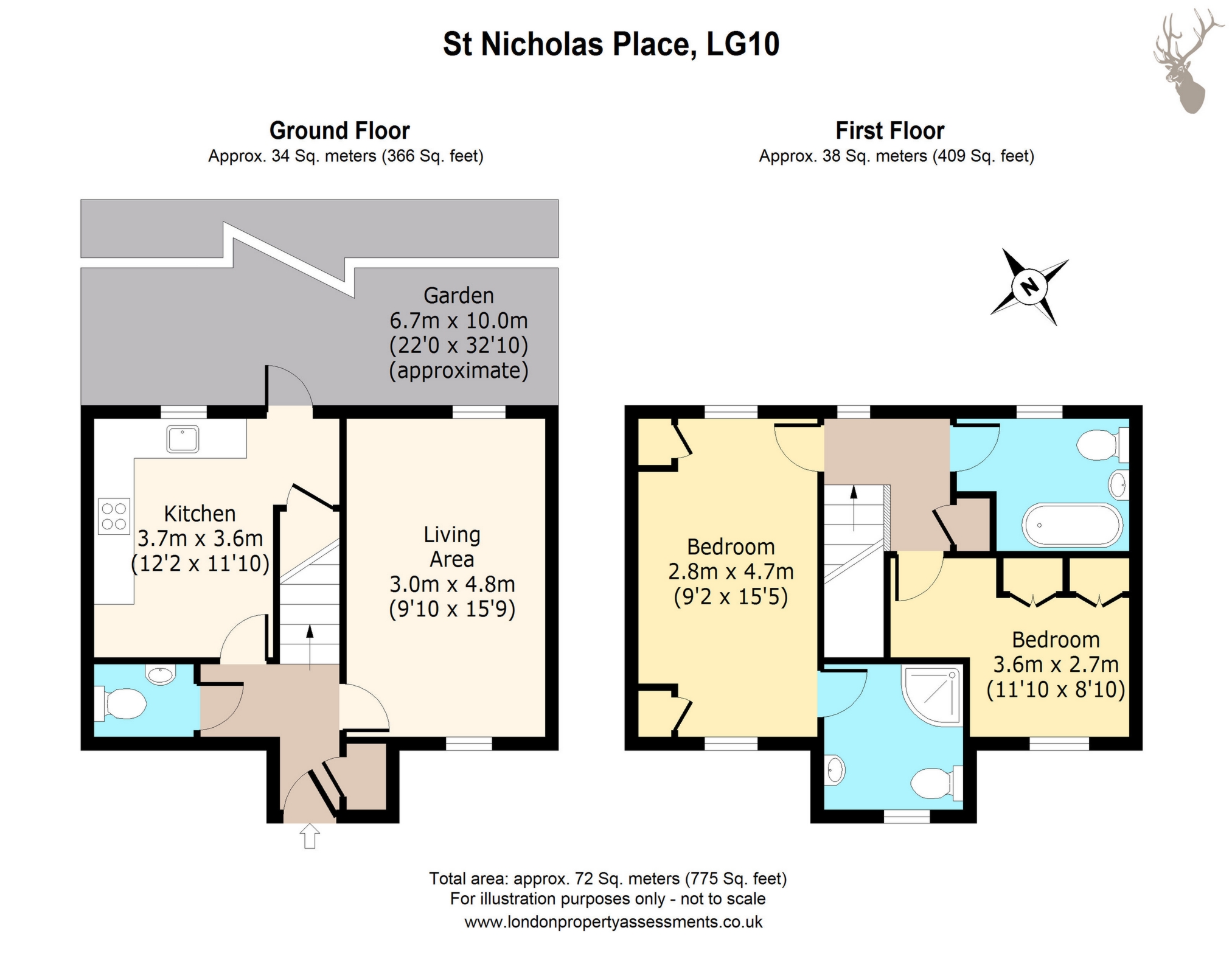 2 Bedrooms Terraced house for sale in St Nicholas Place, Loughton IG10