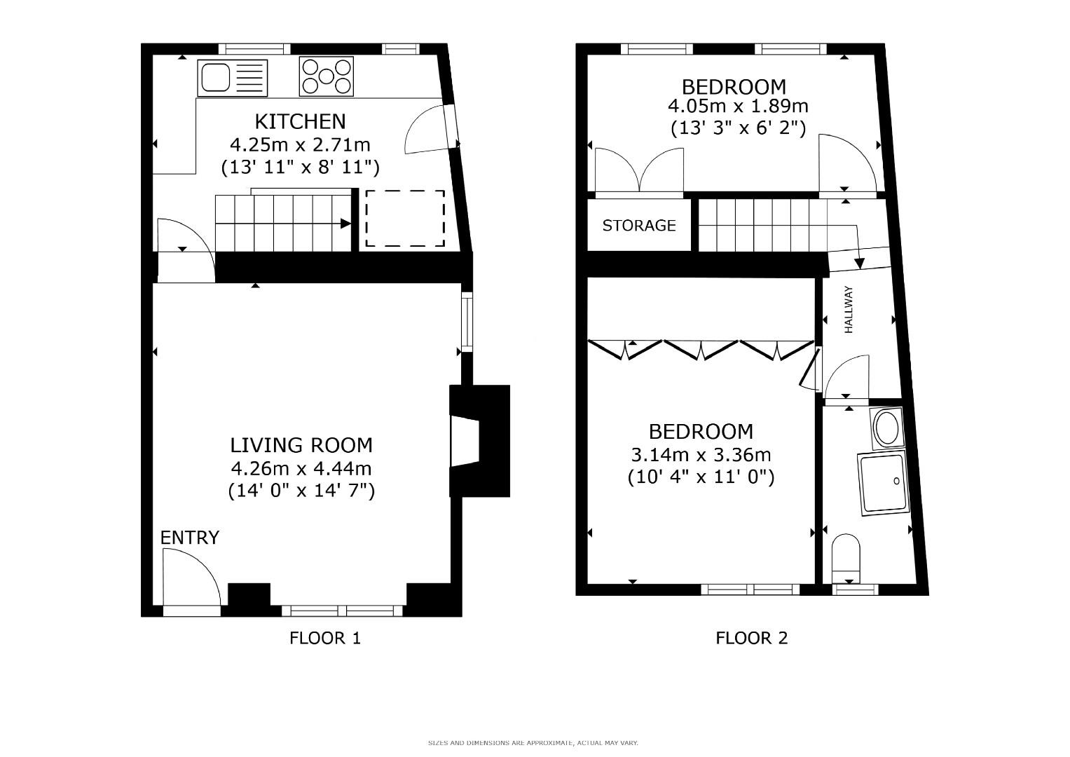 91, Main Street, Keighley floorplan