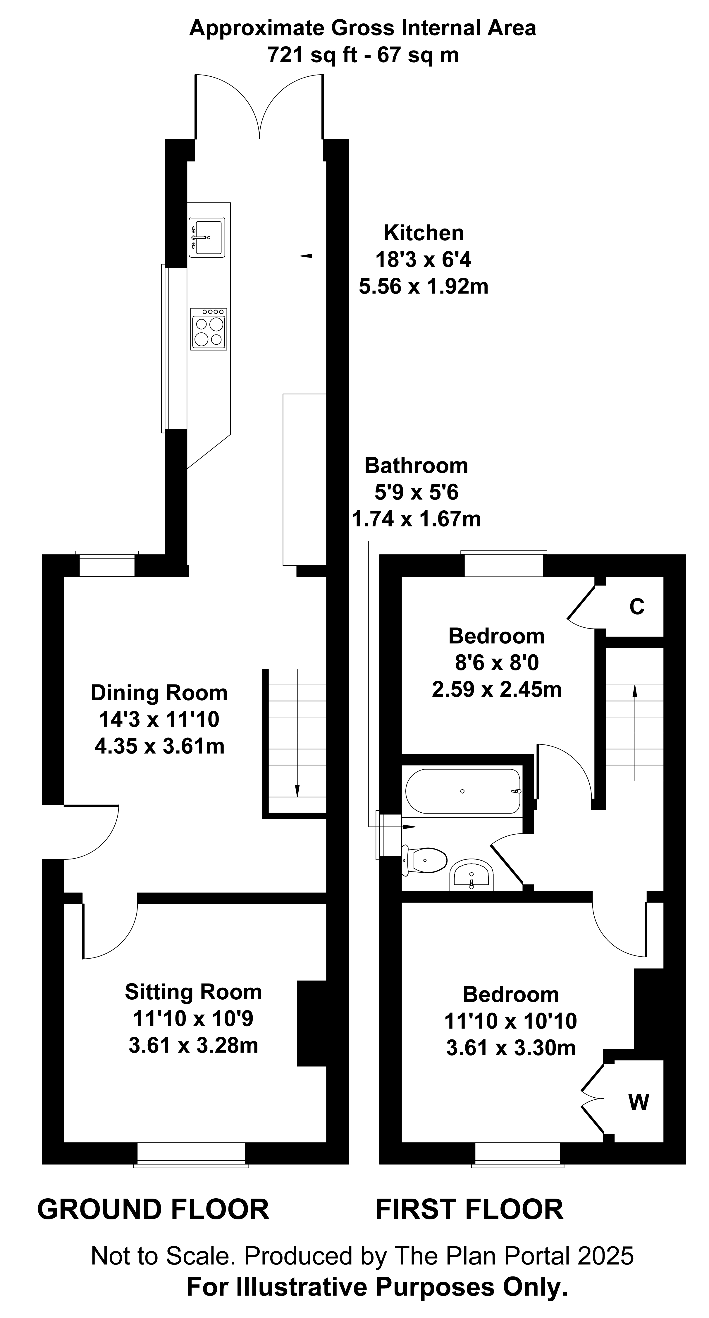94, Station Road, Chertsey floorplan