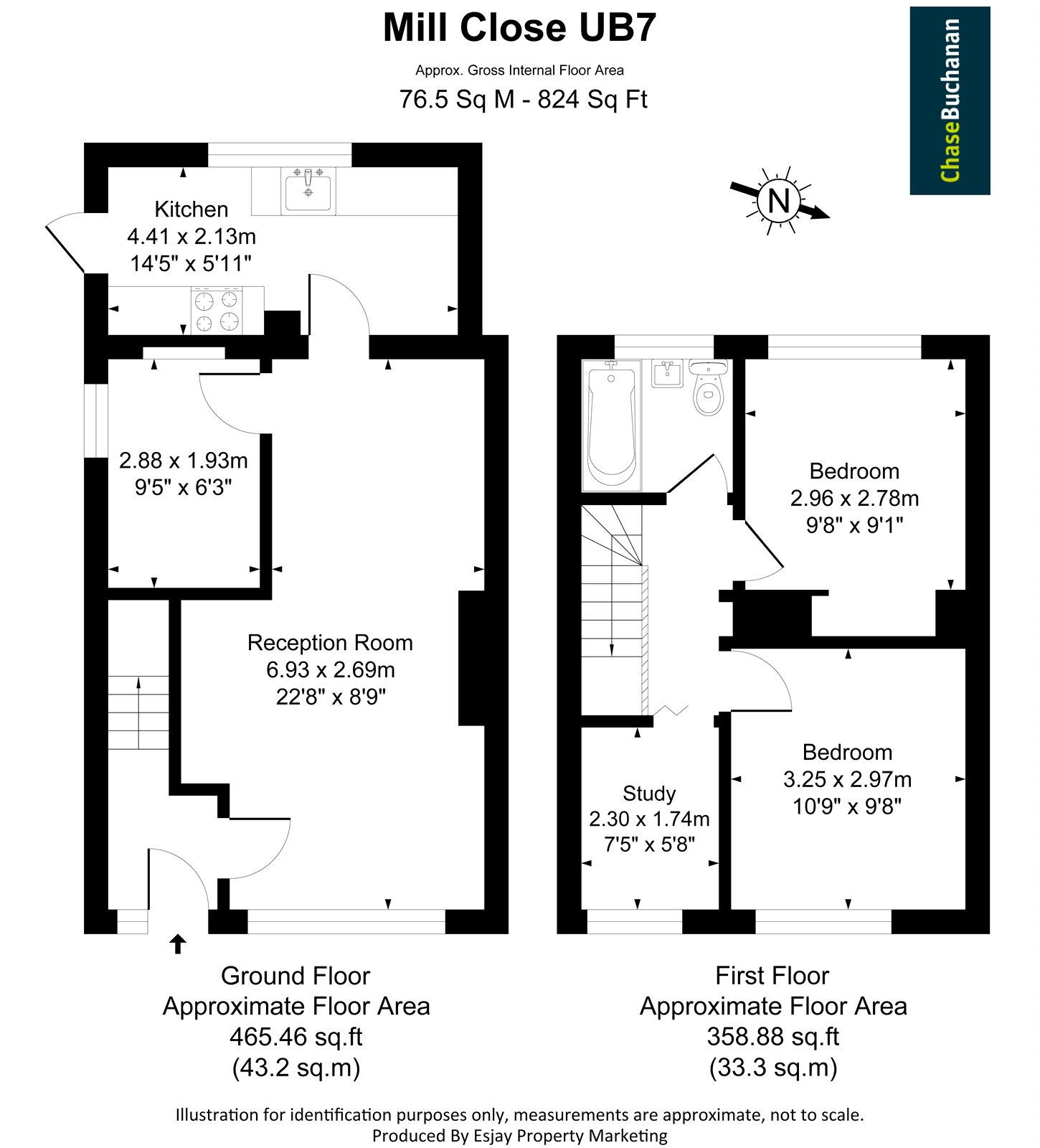 1, Mill Close, Middlesex floorplan