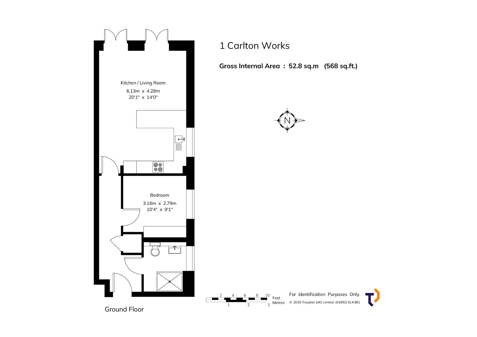 Flat 1 Carlton Works,, St Johns Hill, Kent floorplan