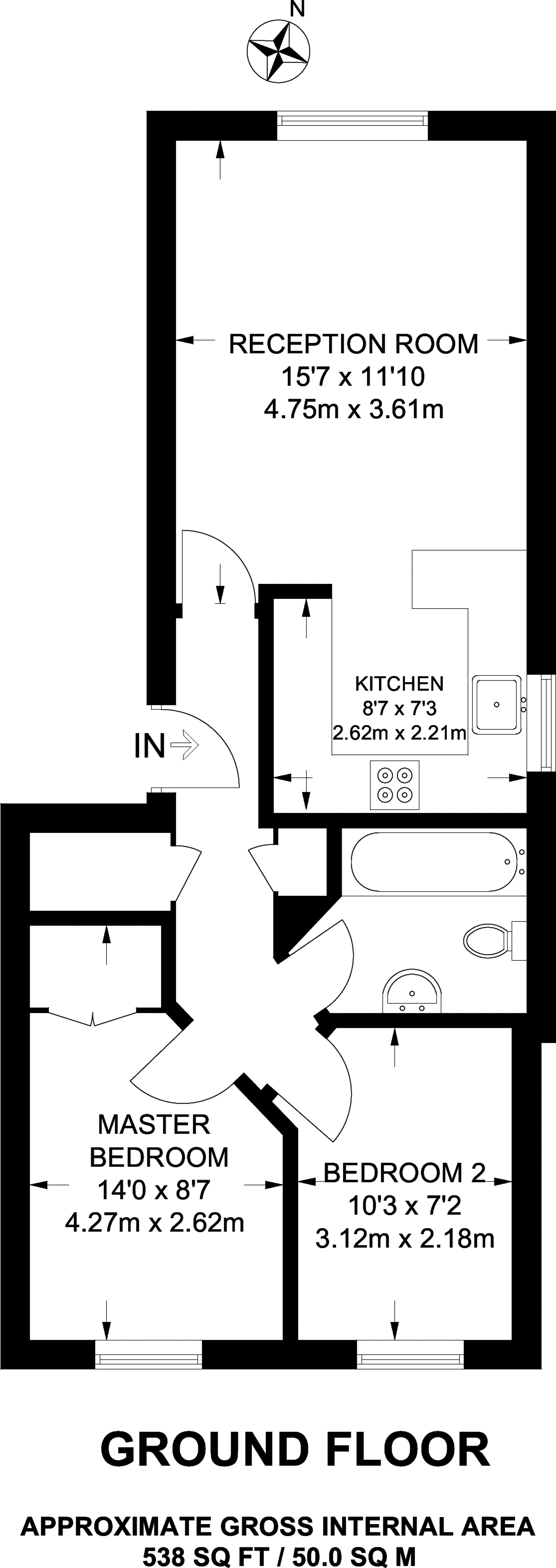 2 Bedrooms Flat to rent in Bunning Way, Islington N7