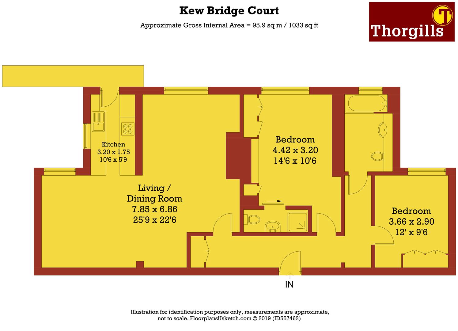 2 Bedrooms Flat to rent in Kew Bridge Court, London W4
