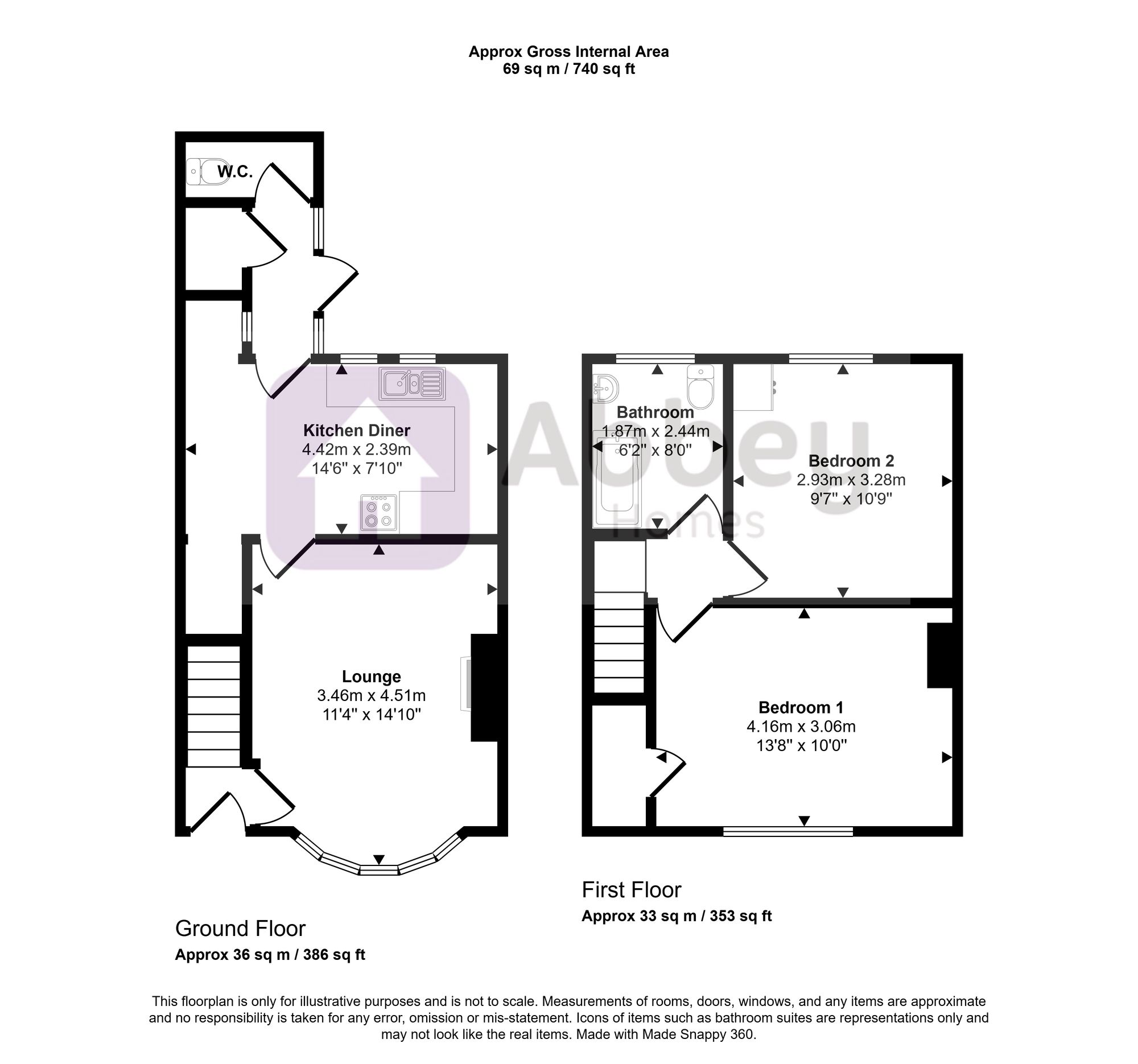 72 Barkby Road, Leicester floorplan