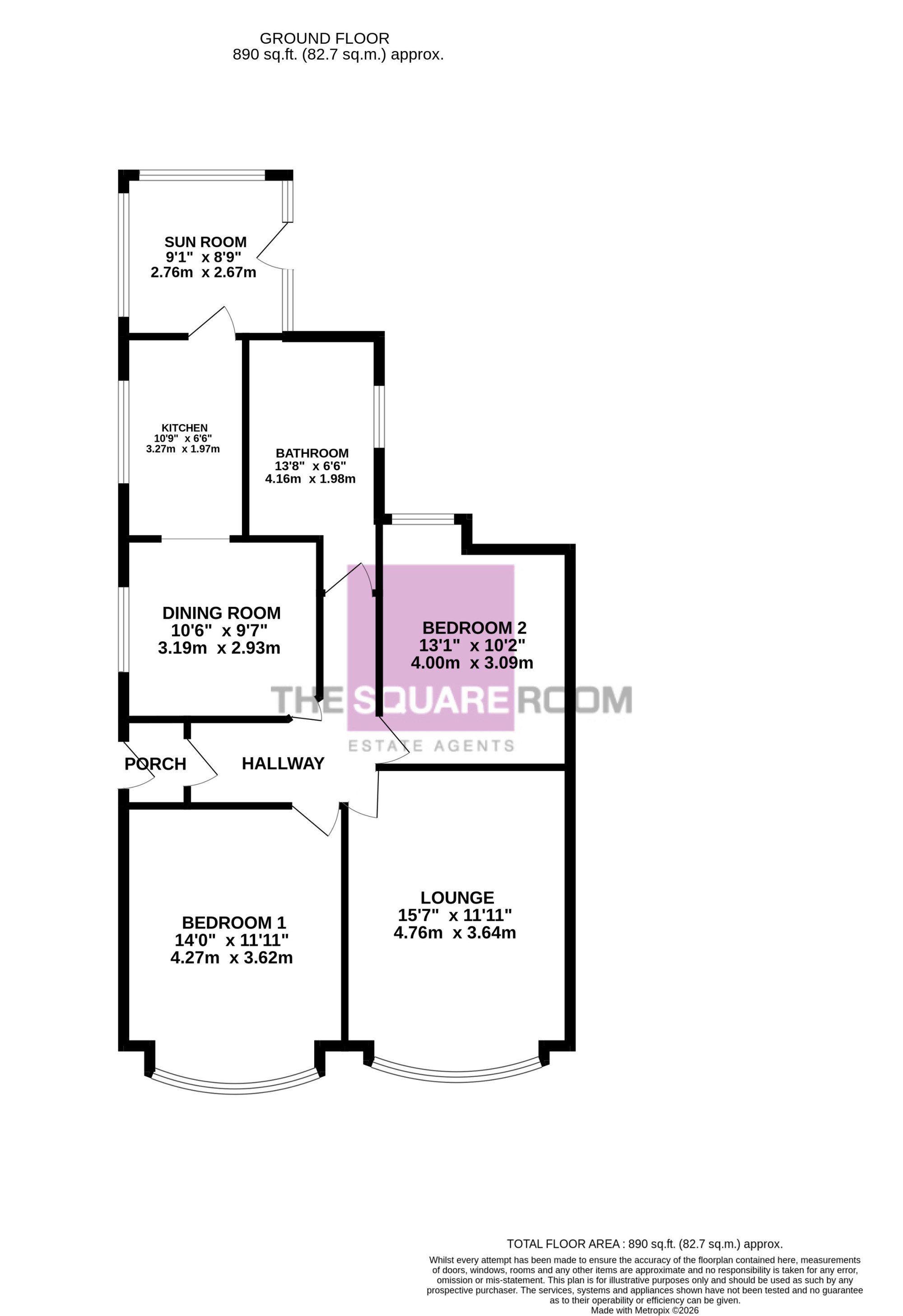 85, Fleetwood Road, Cleveleys floorplan