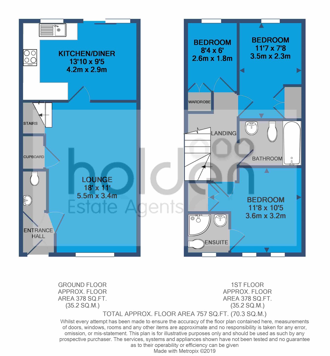 3 Bedrooms Terraced house for sale in Acorn Close, Heybridge, Maldon CM9