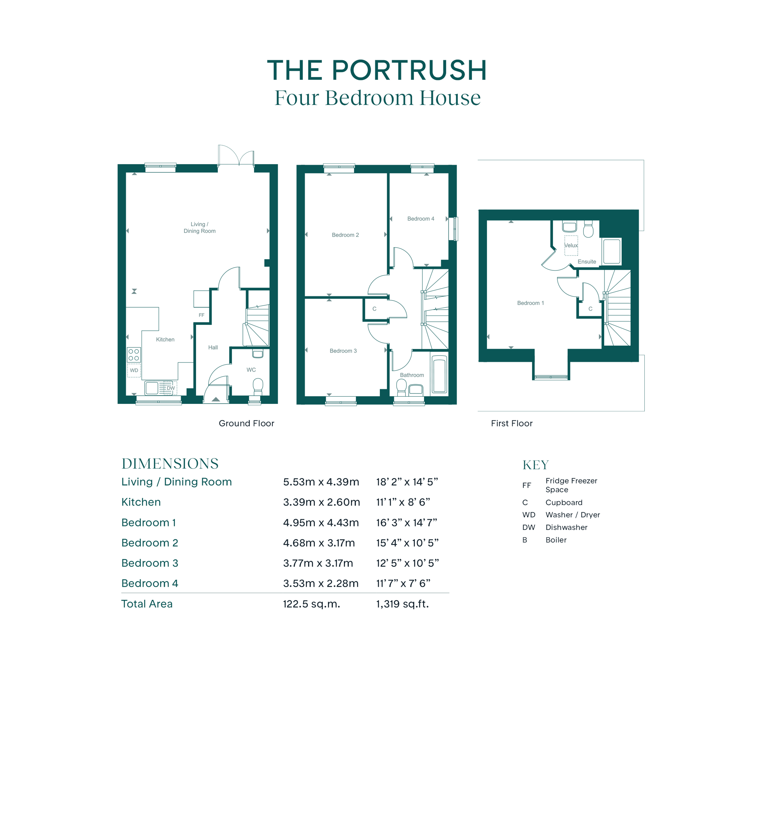 64 Underborough Way - Portrush 1Mrf, Leaf Living at Western Gate, Northampton, NN7, Northampton floorplan
