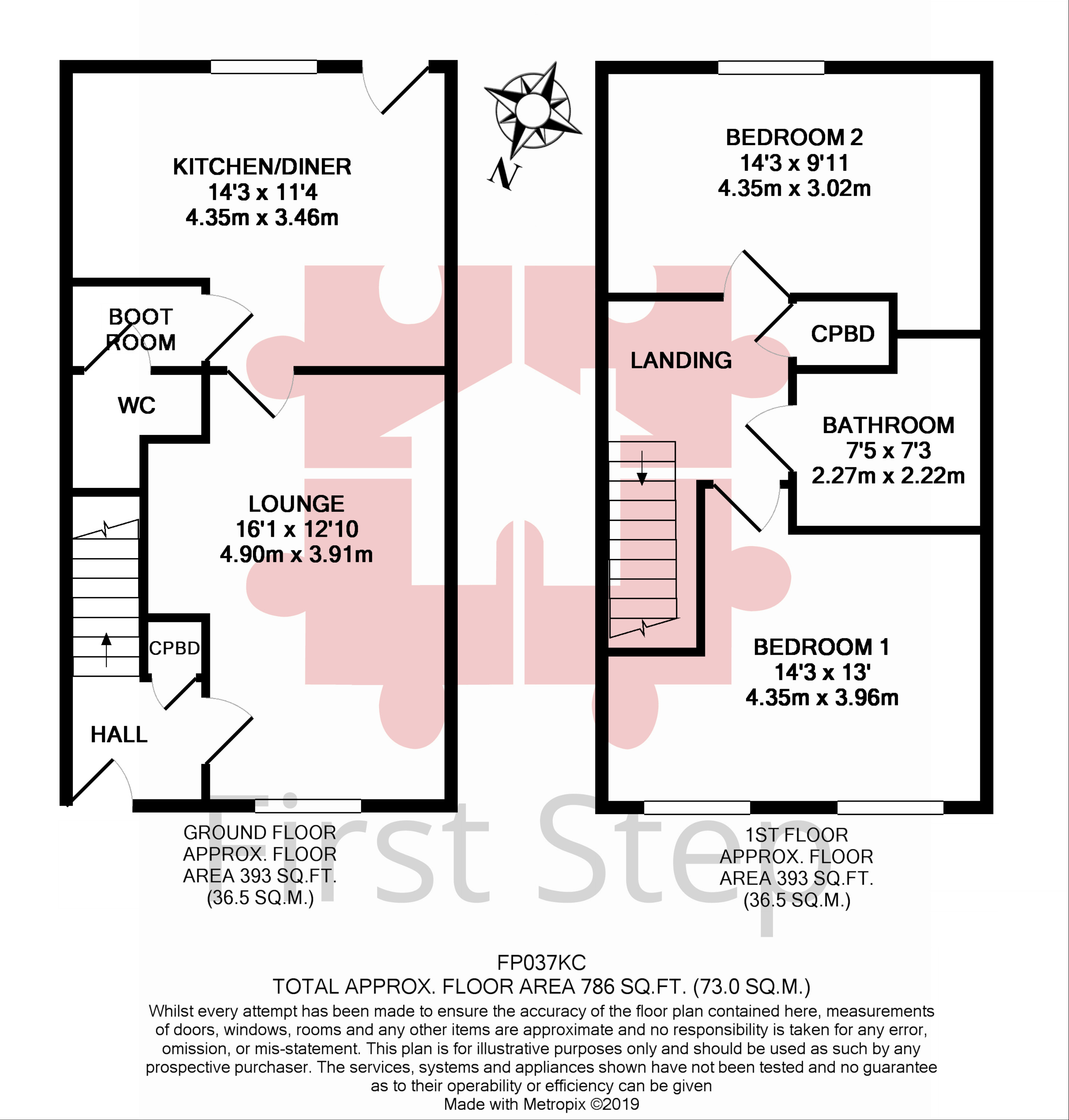 2 Bedrooms Terraced house for sale in Kipling Crescent, Fairfield, Hitchin SG5
