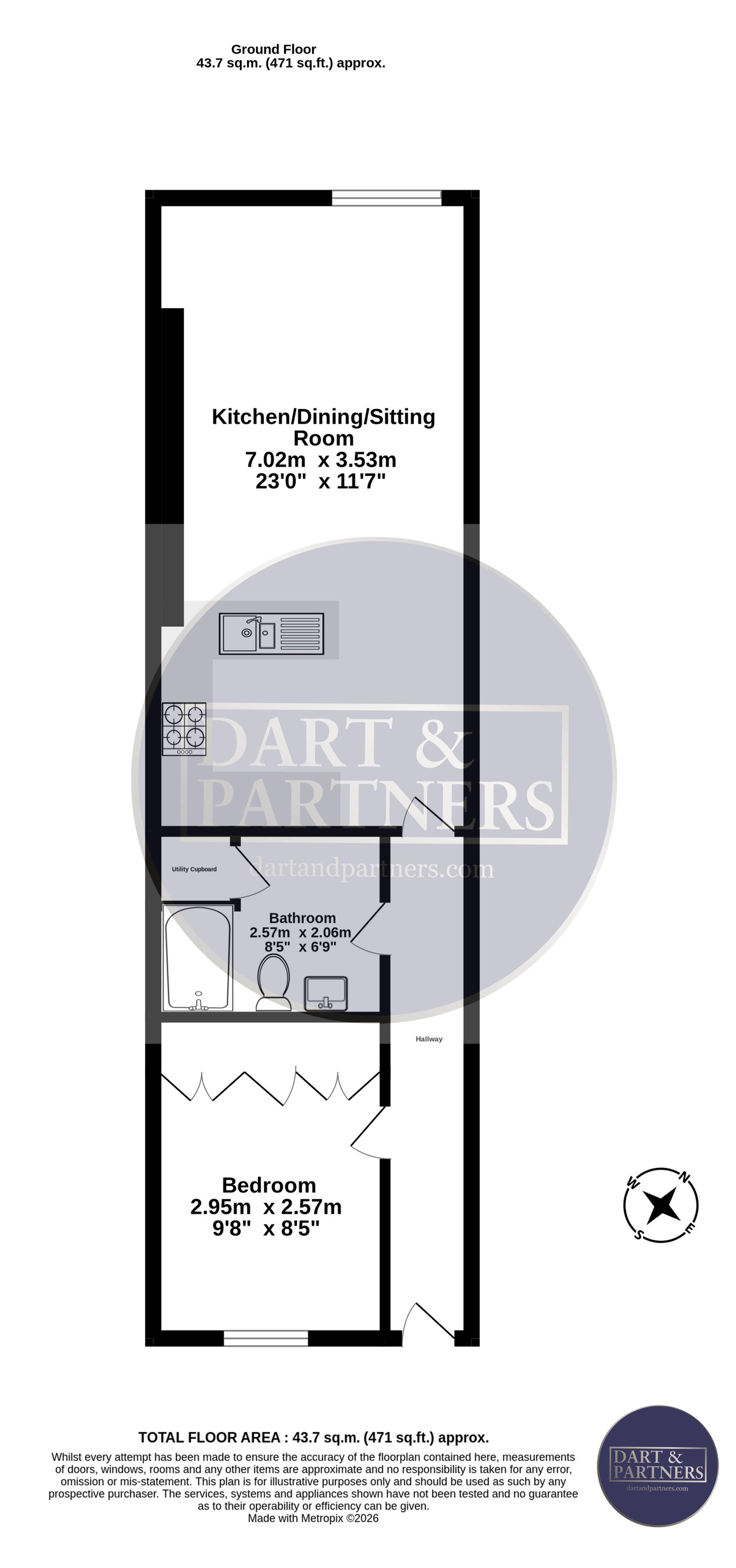 Apt 1, Fountain Court Little Triangle, Teignmouth floorplan