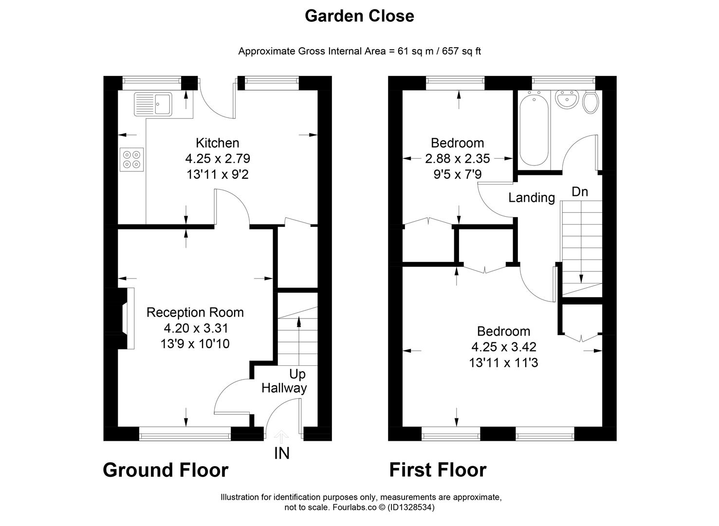 34, Garden Close, Lancing floorplan