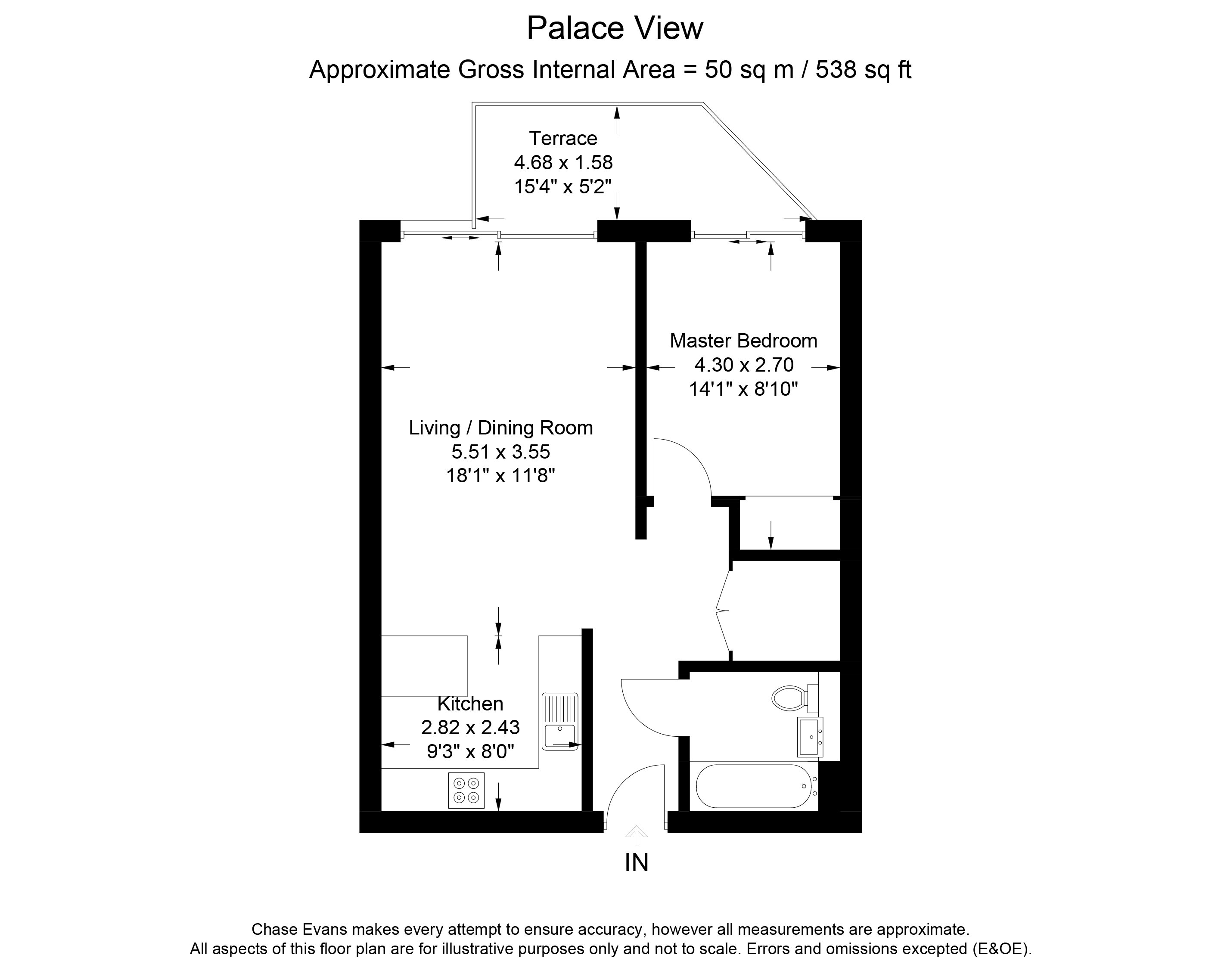 1 Bedrooms Flat to rent in Palace View, Lambeth, London SE1