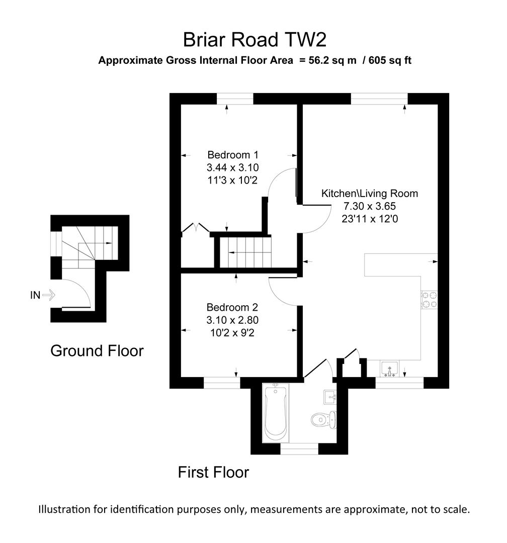 Briar Road, Twickenham TW2, 2 bedroom flat for sale 58720152