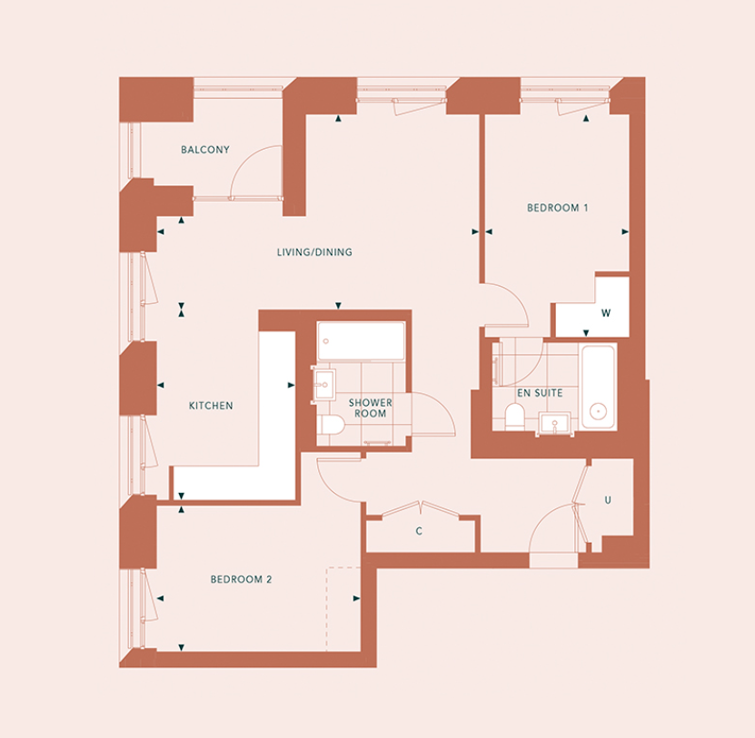 Apartment 47 Alcindor Mansions 16, Paddington Green, London floorplan