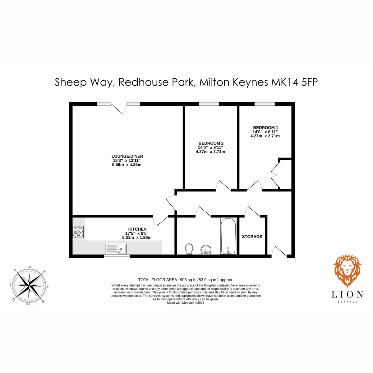 32, Sheep Way, Milton Keynes floorplan