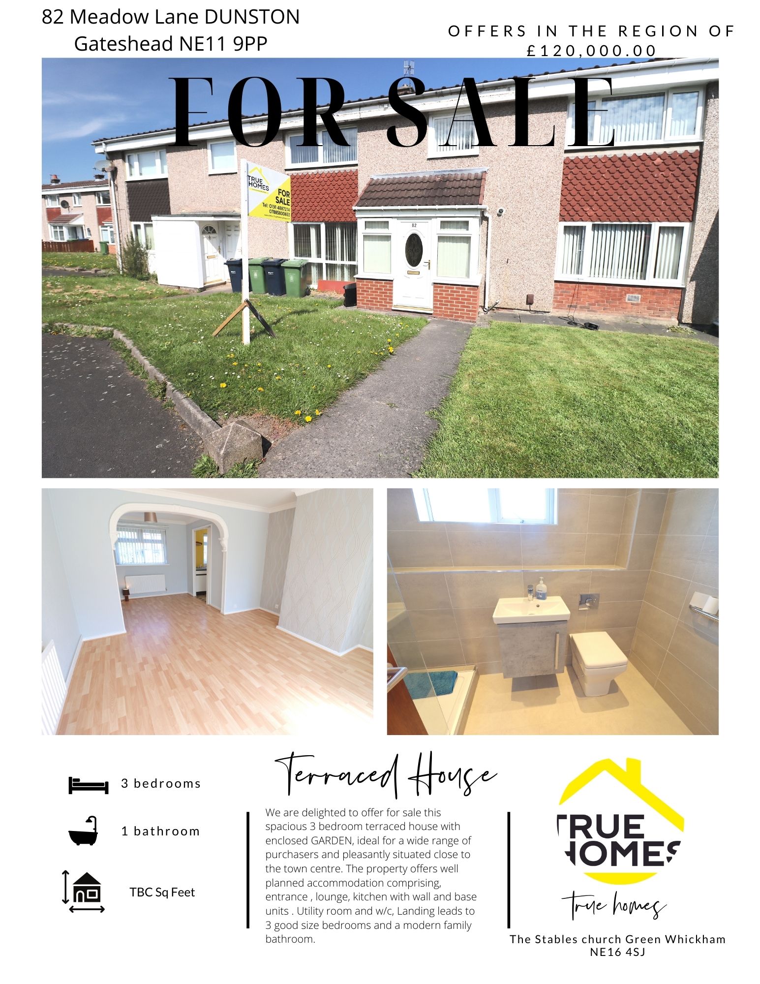 Meadow Lane, Dunston NE11, 3 bedroom terraced house for sale 61305125 PrimeLocation