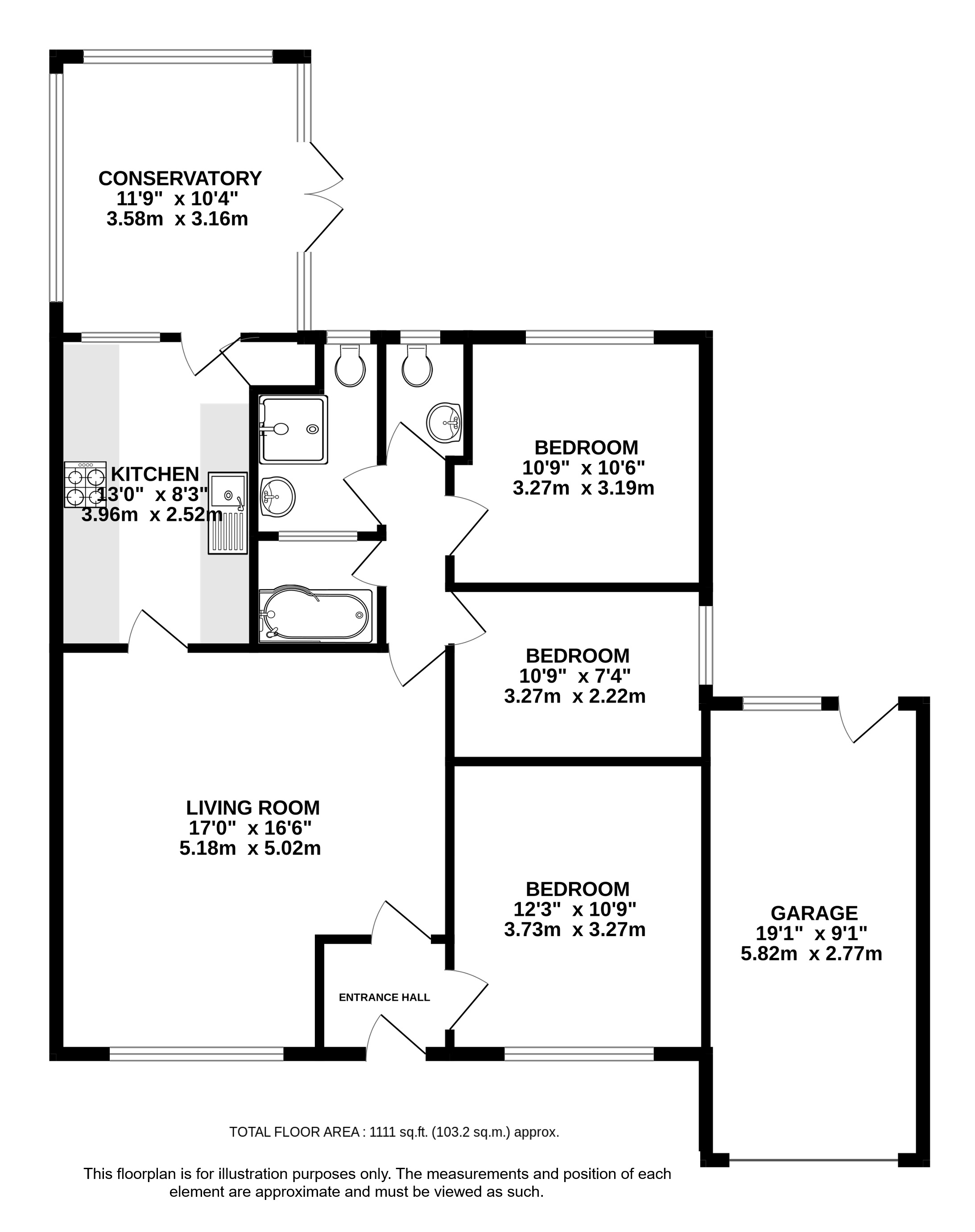 280, Lower Luton Road, St. Albans floorplan