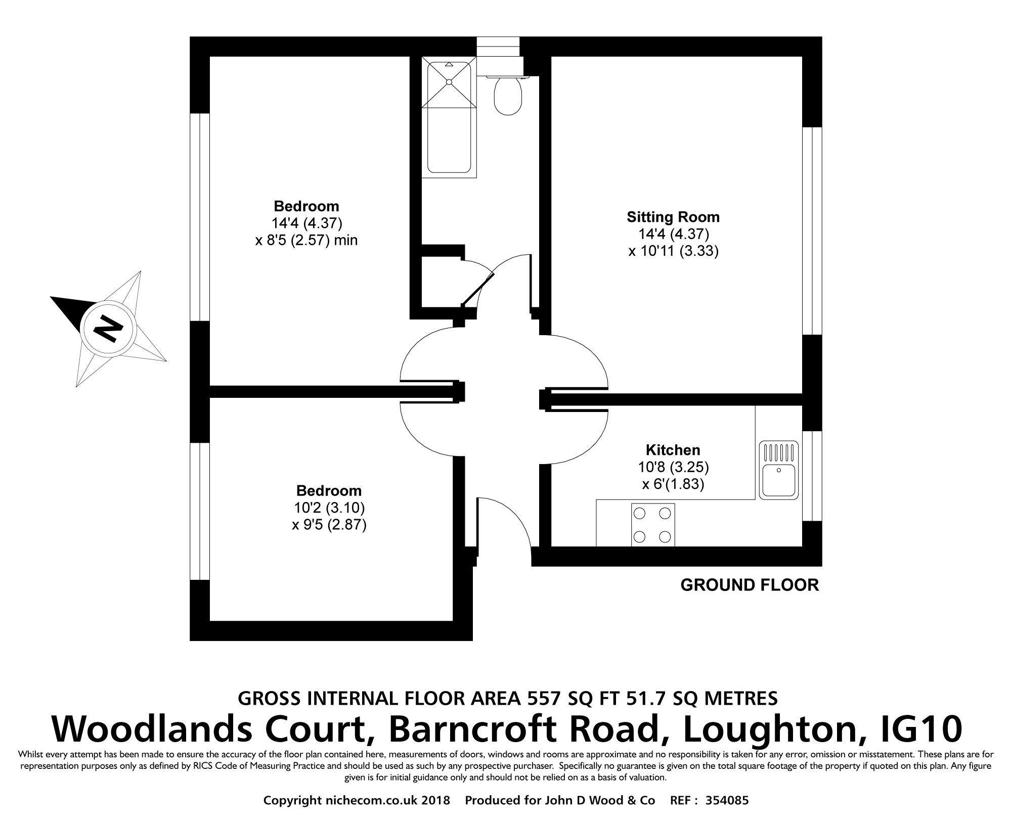 Woodlands Court, Loughton IG10, 2 bedroom flat to rent 50631035