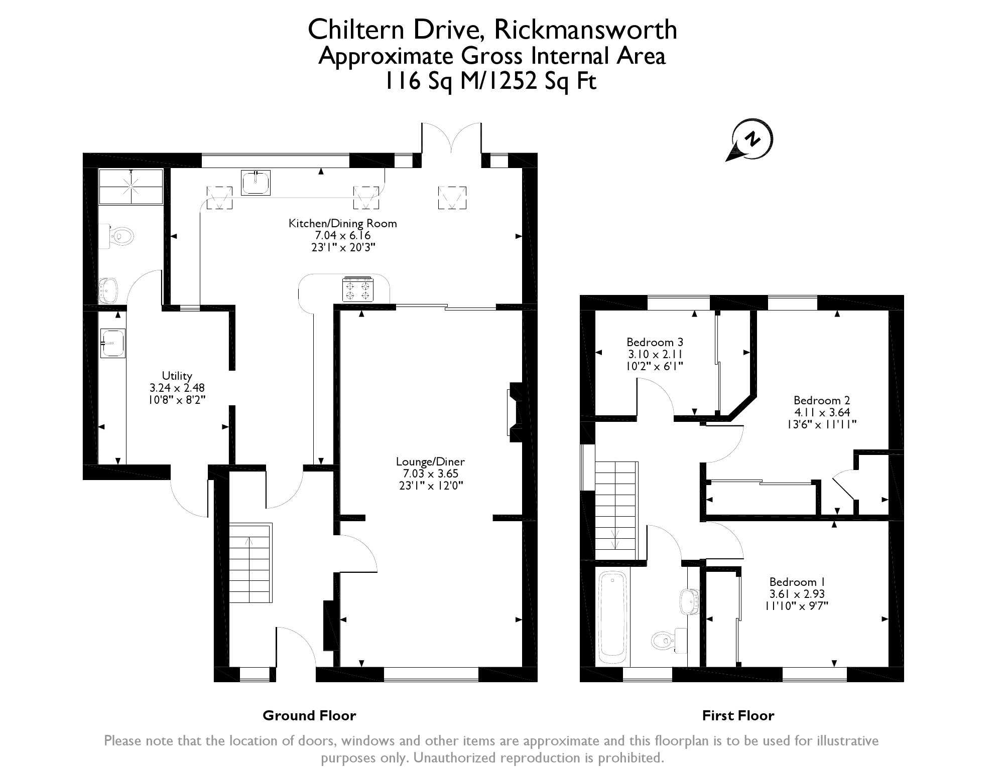 3 Bedrooms Semi-detached house to rent in Chiltern Drive, Mill End, Rickmansworth WD3